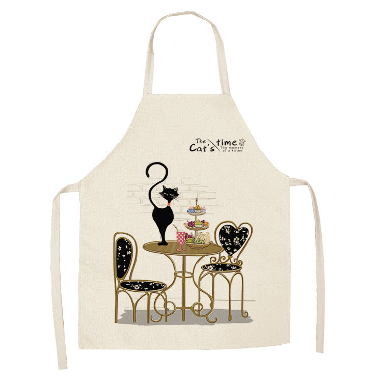 European and American cartoon cute cat apron