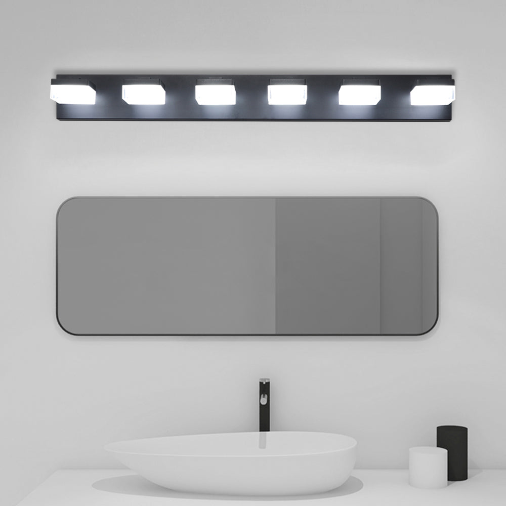 6-Light Black LED Vanity Mirror Light (United States Delivery Only)