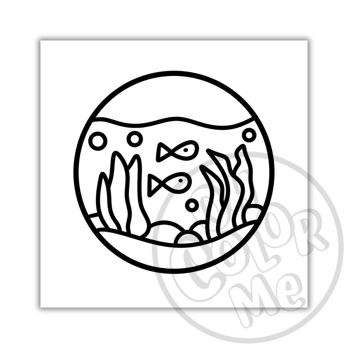 Oh Color Me - Mini Coloring Book Calming Scenes, 4"x4", Small Gifts - Canadian Brand - Ages 3+