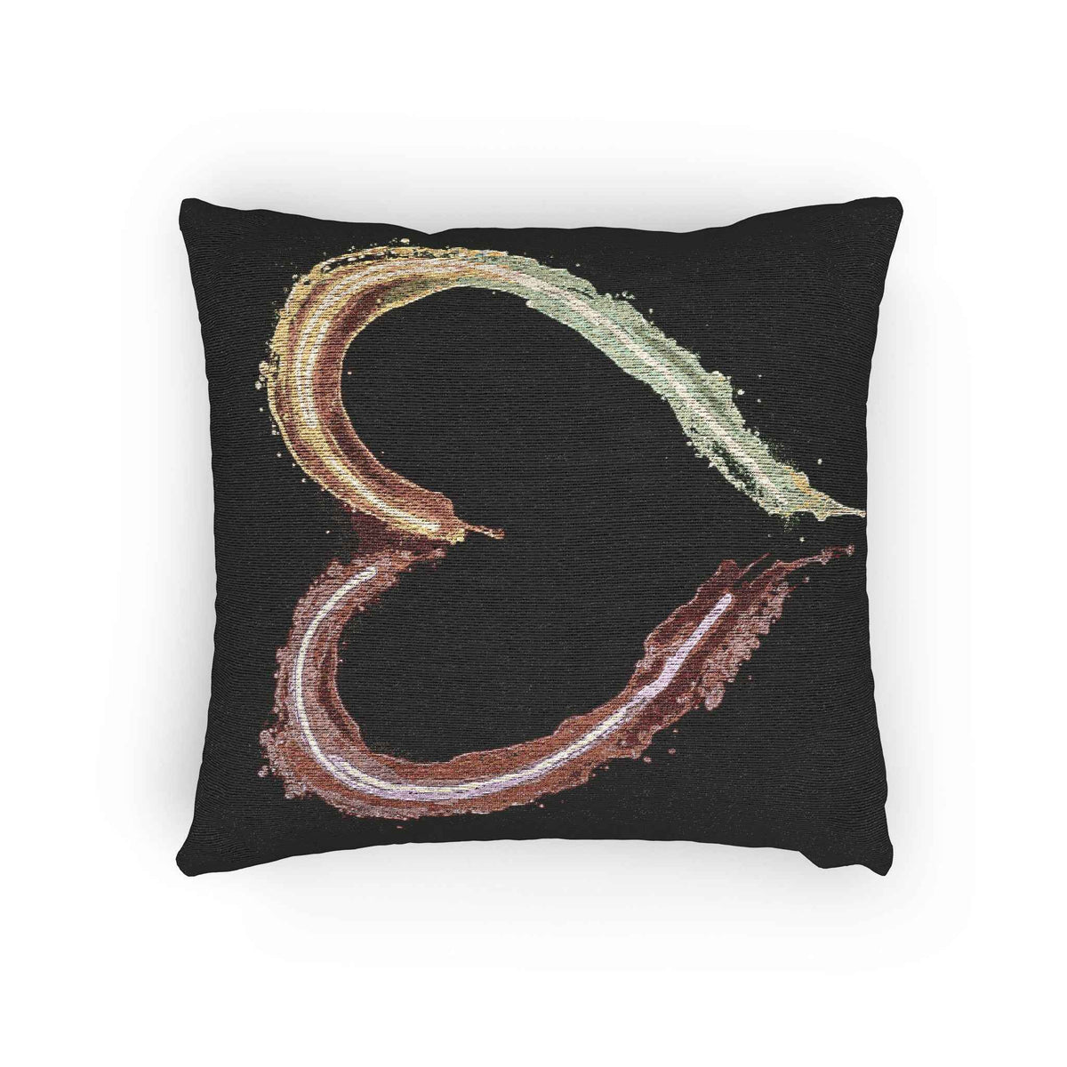 Iridescent Brushstroke Heart Pillow | Woven Pillow