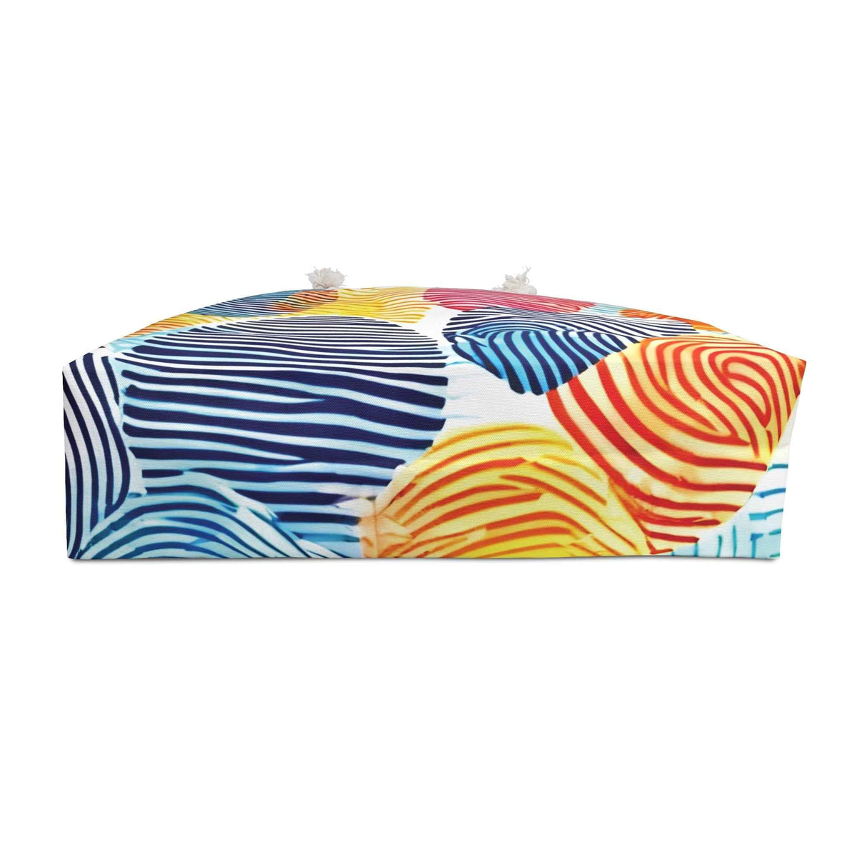 Colorful Fingerprint Pattern Weekender Bag | Rainbow Beach Tote | Moms Carryon