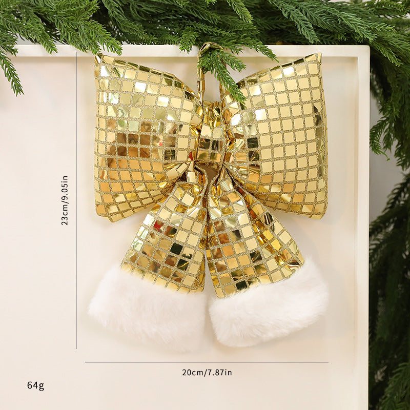 Mirror Bow Christmas Tree Decoration