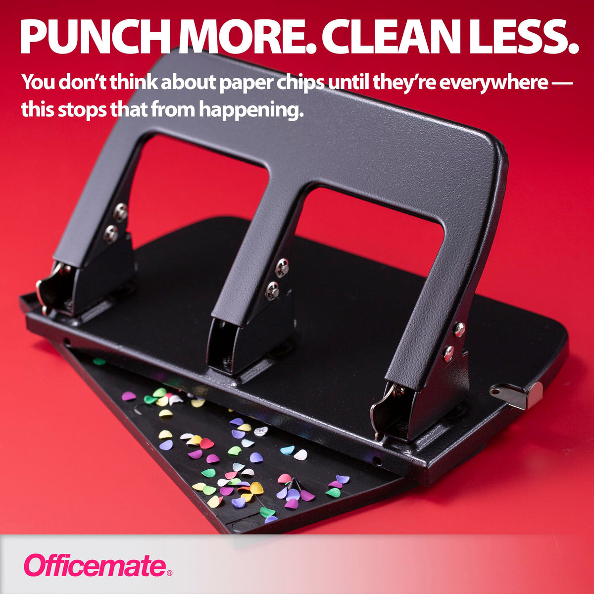 Officemate Medium Duty 3 Hole Punch with Ergonomic Handle, 30 Sheet Capacity, Black (90088) 🍁 All In One Marketplace Canada