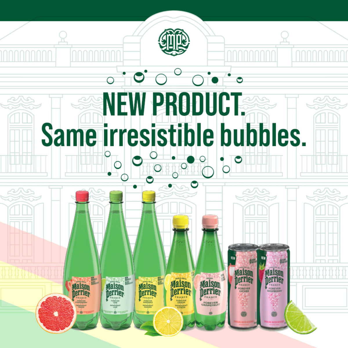Maison Perrier Forever Lime, Sparkling Water Beverage, 24 x 330ml 🍁 All In One Marketplace Canada