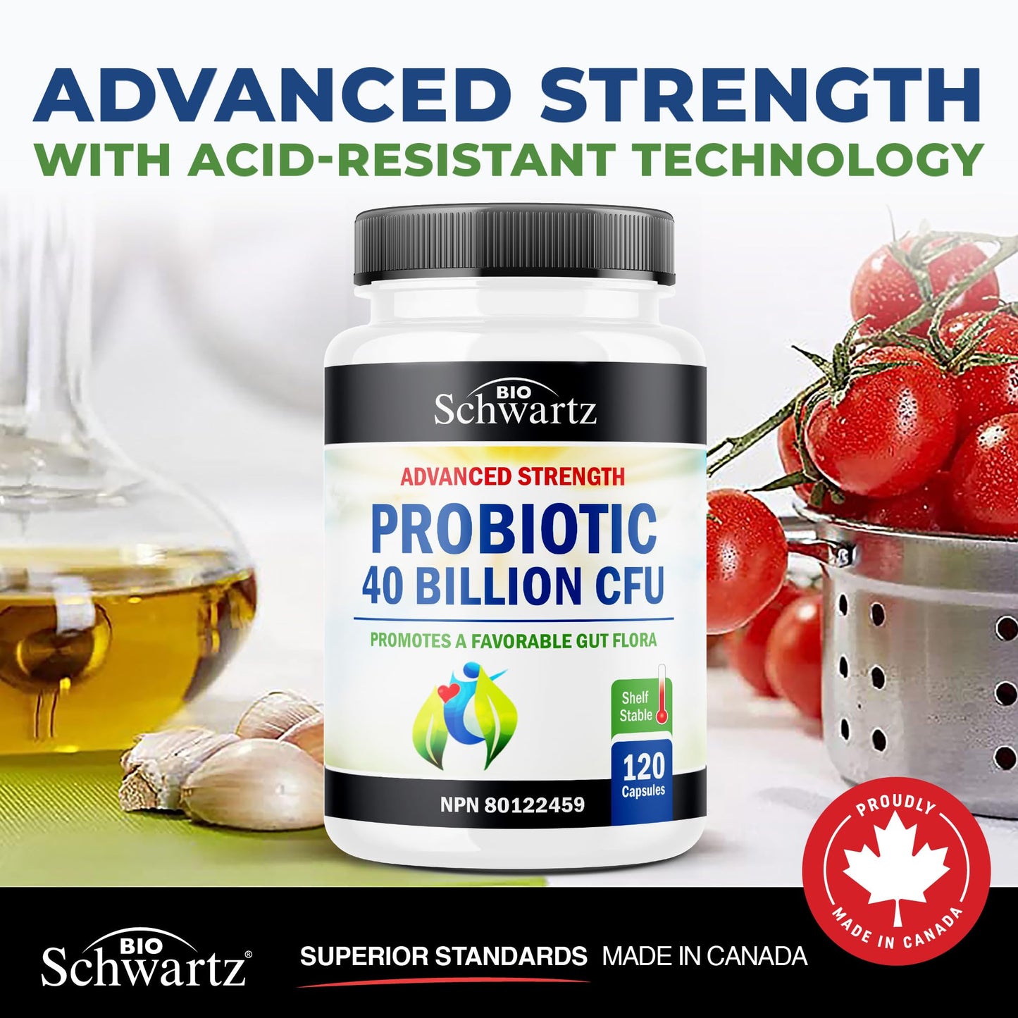 Daily Probiotic for Women & Men with 40 Billion CFU - Gut Health Complex with Probiotic for Women & Men - Shelf Stable Pre & Probiotics for Bloating Relief Digestive Enzyme Health | Non-GMO, 120ct 🍁 All In One Marketplace Canada