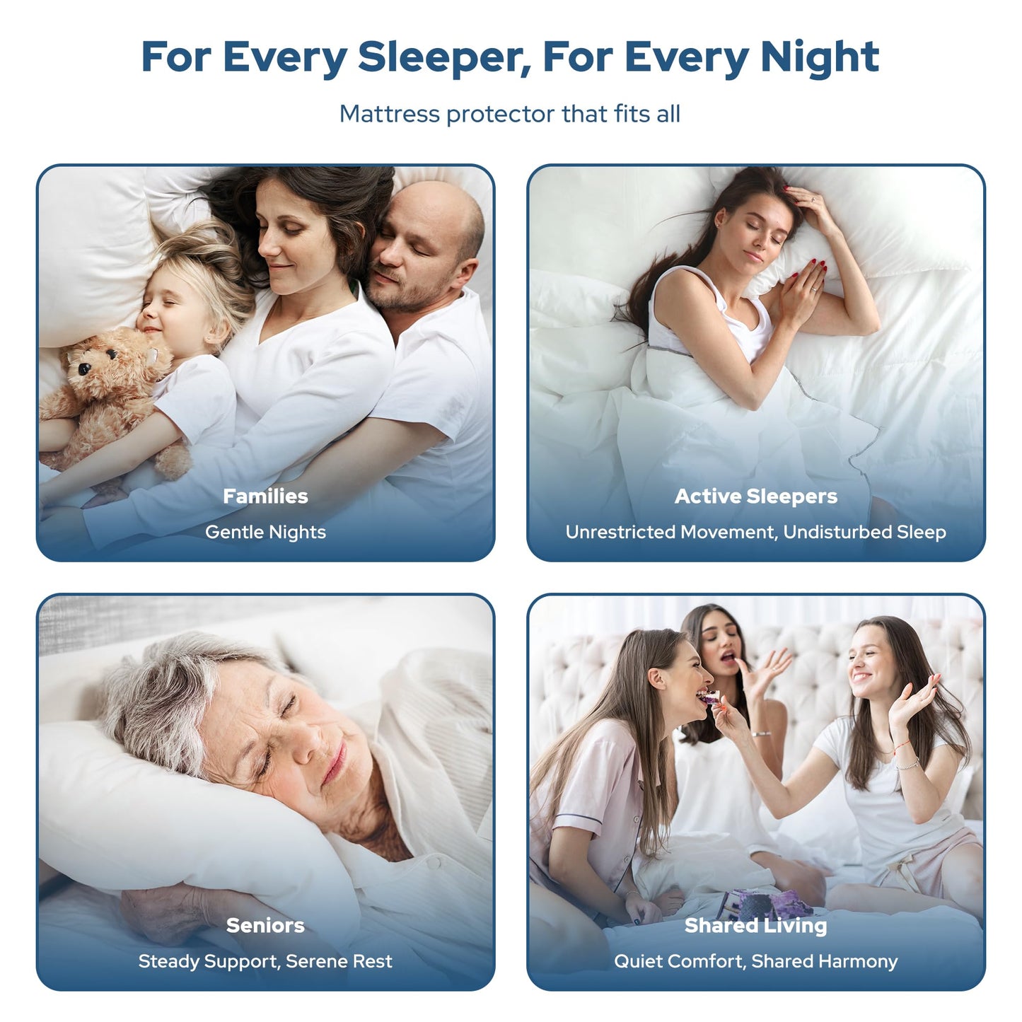 Waterproof Mattress Protector, Noiseless Queen Size Mattress Pad with Deep Pocket Fitted Up to 6"-21", Soft & Breathable Dirt-Proof Bed Mattress Cover Washable for Home, Bedroom, Hotel (Gray) 🍁 All In One Marketplace Canada