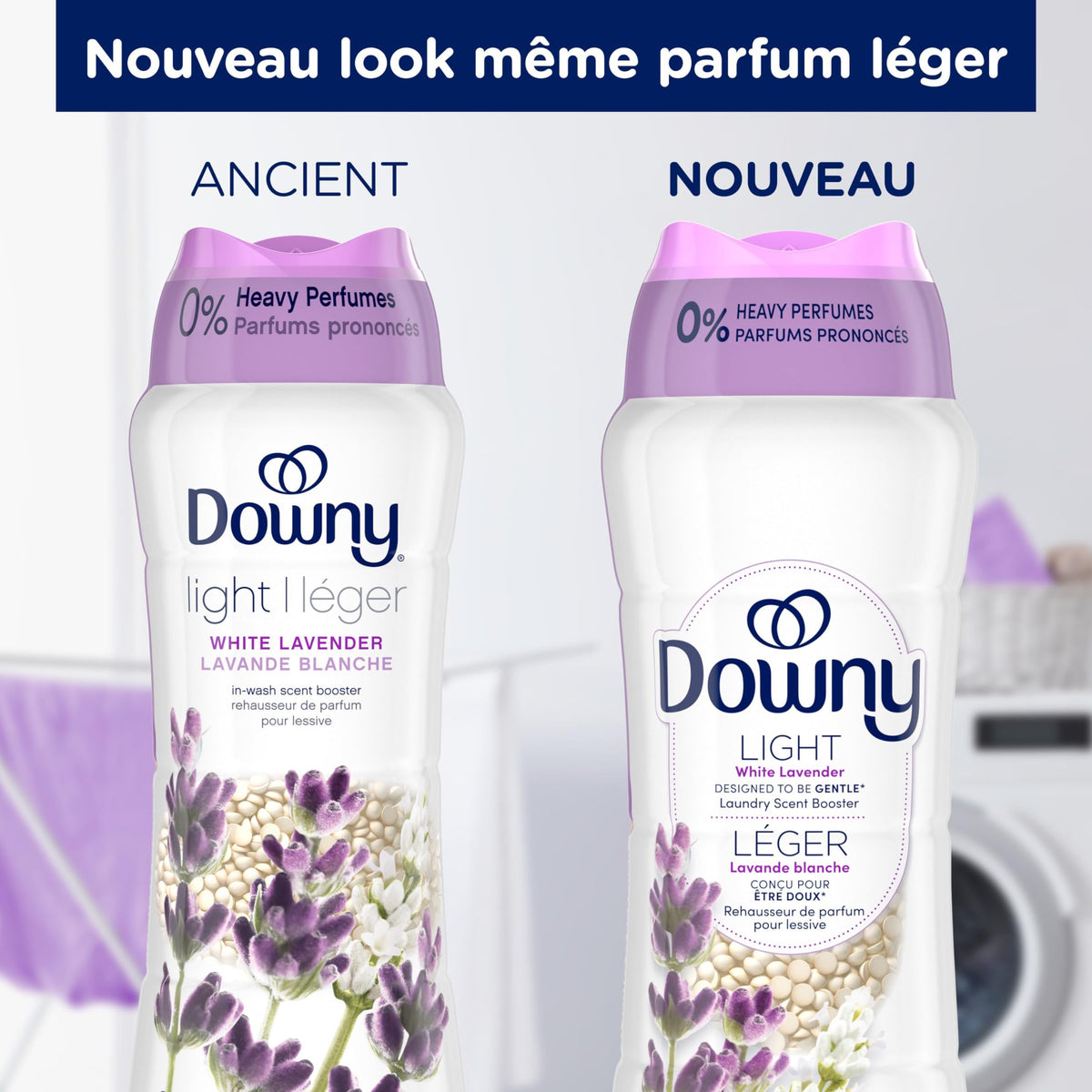 Downy Light Laundry Scent Booster Beads, White Lavender Scent, 853g, In-wash fabric beads designed to be gentle with a light boost of scent, No Heavy Perfumes 🍁 All In One Marketplace Canada