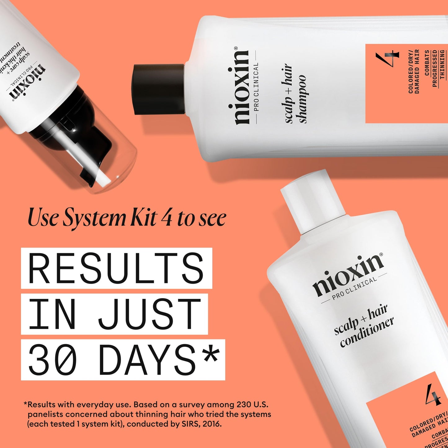 Nioxin System 4 Scalp + Hair Conditioner - Hair Thickening Conditioner for Damaged Hair with Progressed Thinning, 16.9 fl oz (Packaging May Vary) 🍁 All In One Marketplace Canada