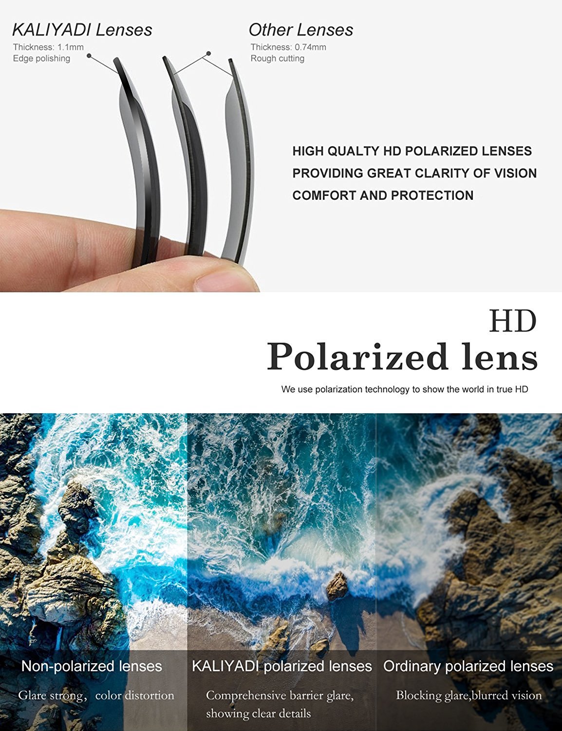 KALIYADI Polarized Sunglasses for Men and Women Unisex Sun glasses UV Blocking Lightweight 🍁 All In One Marketplace Canada