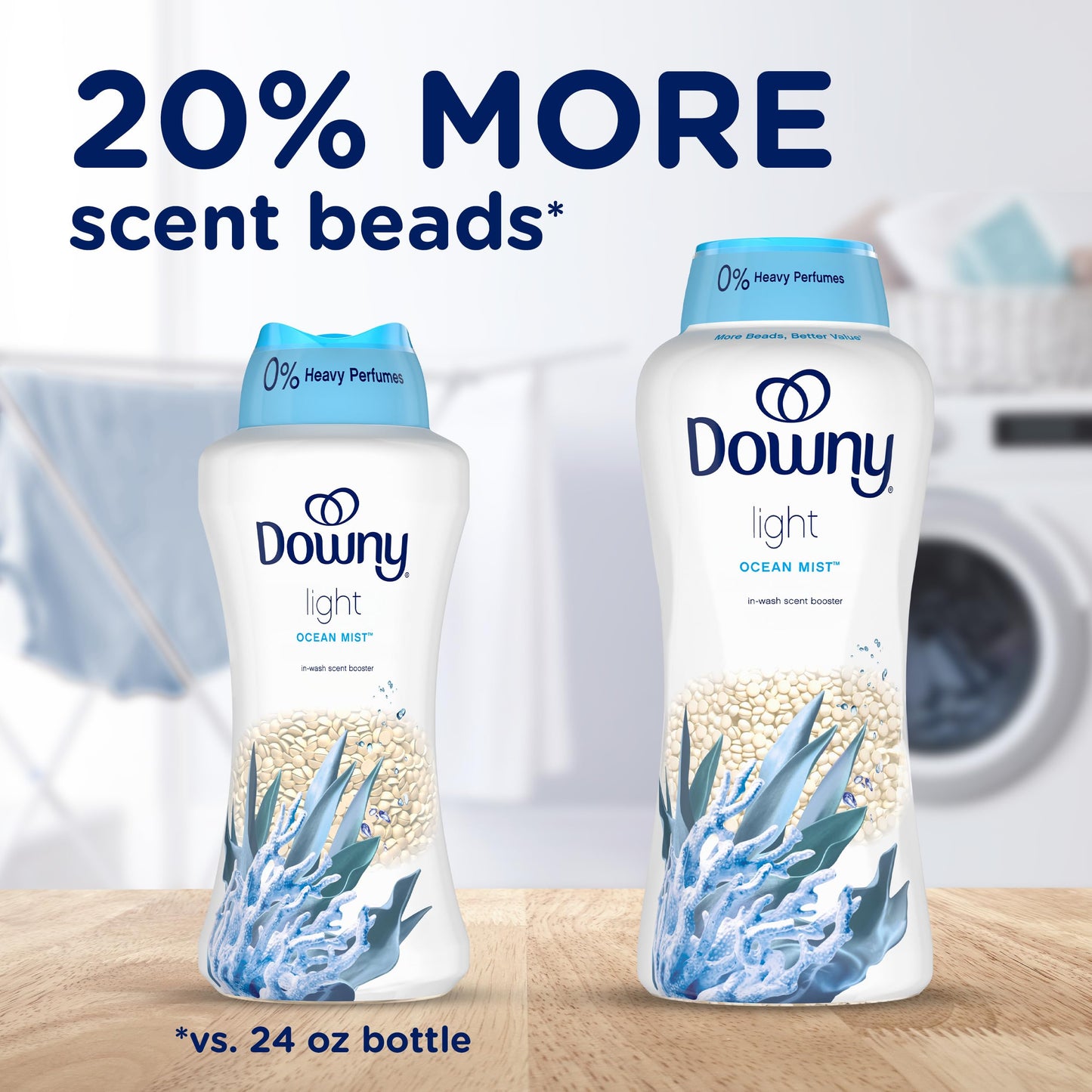 Downy Light Laundry Scent Booster Beads, Ocean Mist Scent, In-wash fabric beads designed to be gentle with a light boost of scent, No Heavy Perfumes, 853 Grams 🍁 All In One Marketplace Canada