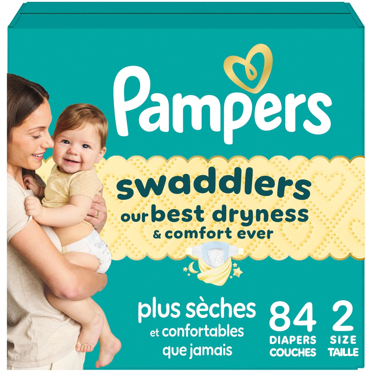 Pampers Swaddlers Diapers, Size 2 (10-22 lbs), 84 Count, Absorbent, Keeps Baby Dry and Comfortable, Skin Safe Disposable Baby Diaper 🍁 All In One Marketplace Canada