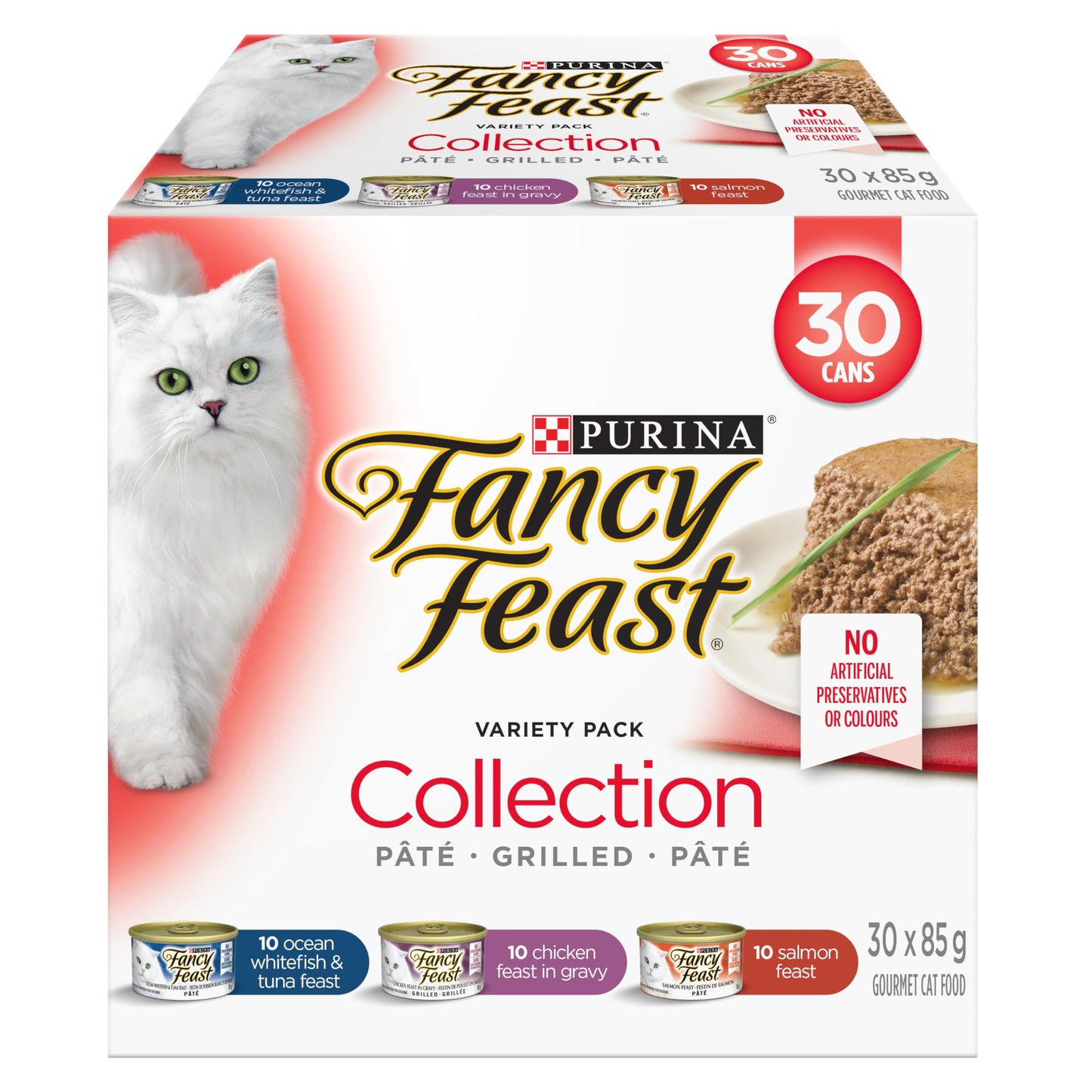 Fancy Feast Wet Cat Food, Collection Variety Pack 3 Flavours - 85 g Can (30 Pack) 🍁 All In One Marketplace Canada