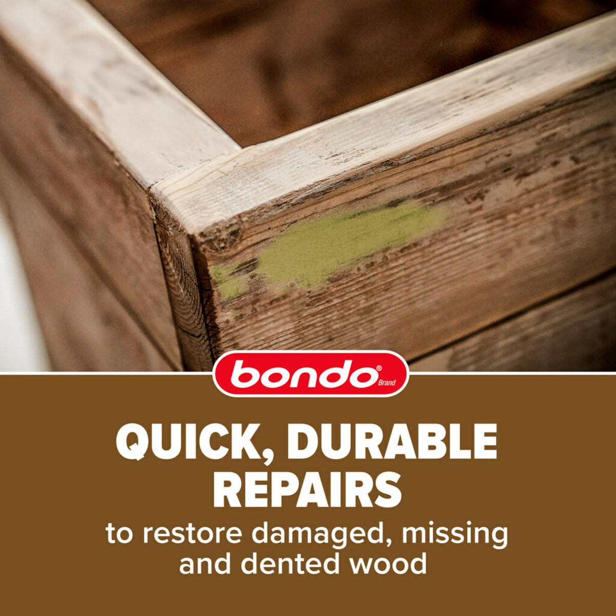 Bondo Wood Filler 12 oz with Hardener 0.5 oz, Repairs Chips and Cracks in Wood, Sandable, Paintable, and Stainable 🍁 All In One Marketplace Canada