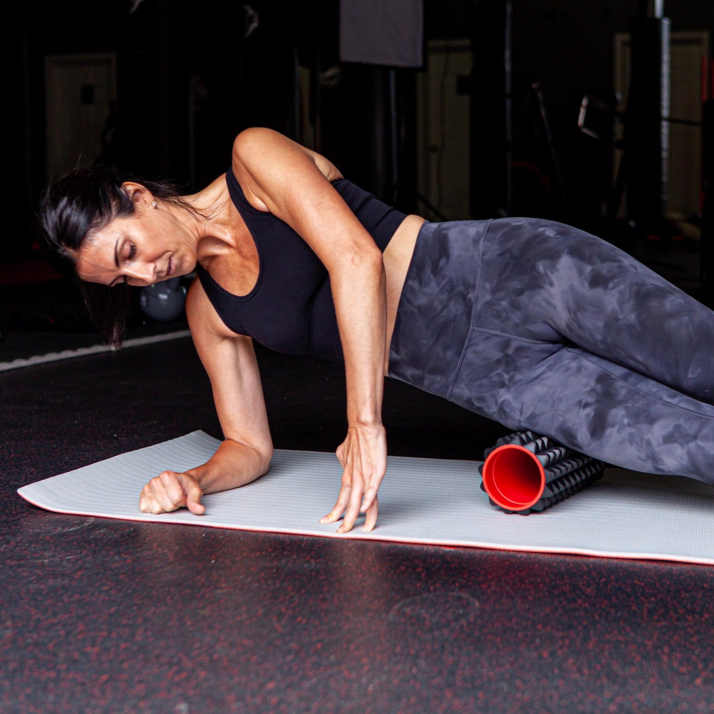 IBF Iron Body Fitness Acupoint Foam Roller - 12", High-Density EVA Foam Roller for Deep Tissue Massage, Back Pain, Yoga, and Physical Therapy - Black and Red 🍁 All In One Marketplace Canada