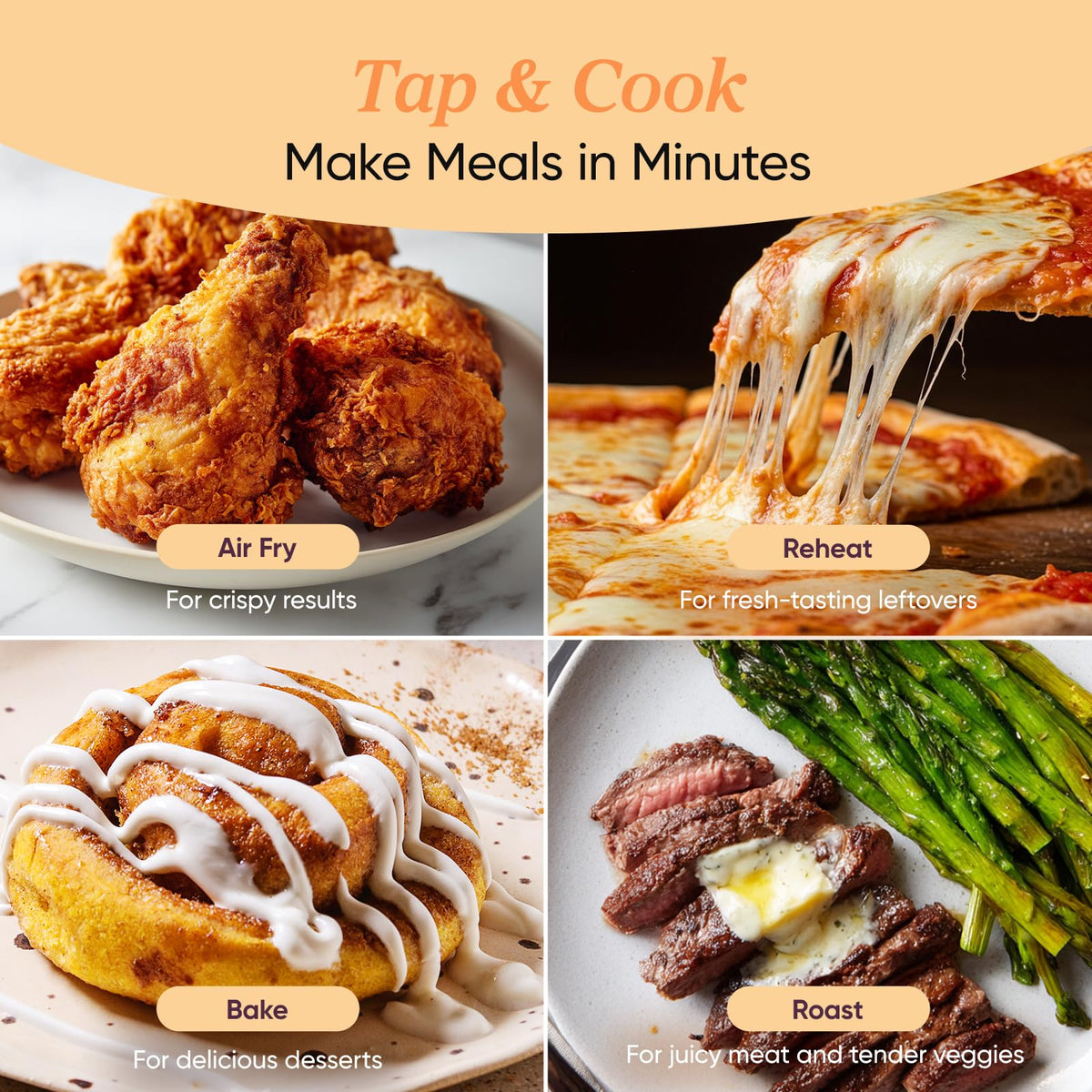 Cosori Lite 2.1 Qt Small Air Fryer, Max 400°F, 4-in-1, 97% Less Oil, Gray 🍁 All In One Marketplace Canada