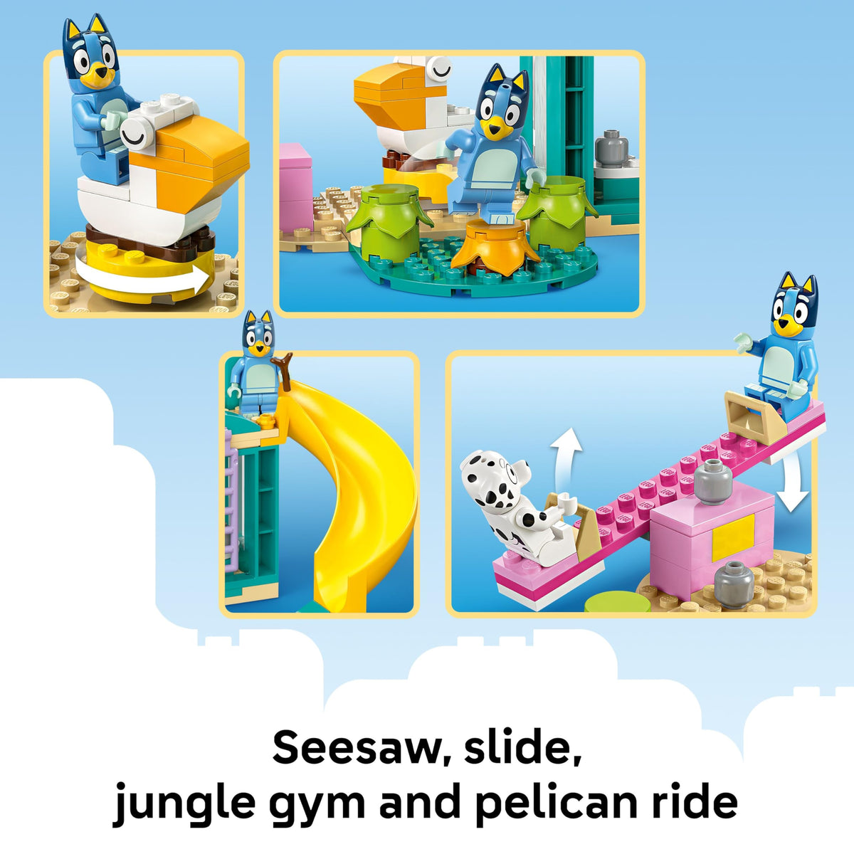 LEGO Bluey Playground Fun with Bluey and Chloe - Building Toy for Kids - Sensory Toy for Pretend Play - Includes Bluey and Chloe Minifigures - Birthday Gift Idea for Girls and Boys 4 and Up - 11201 🍁 All In One Marketplace Canada