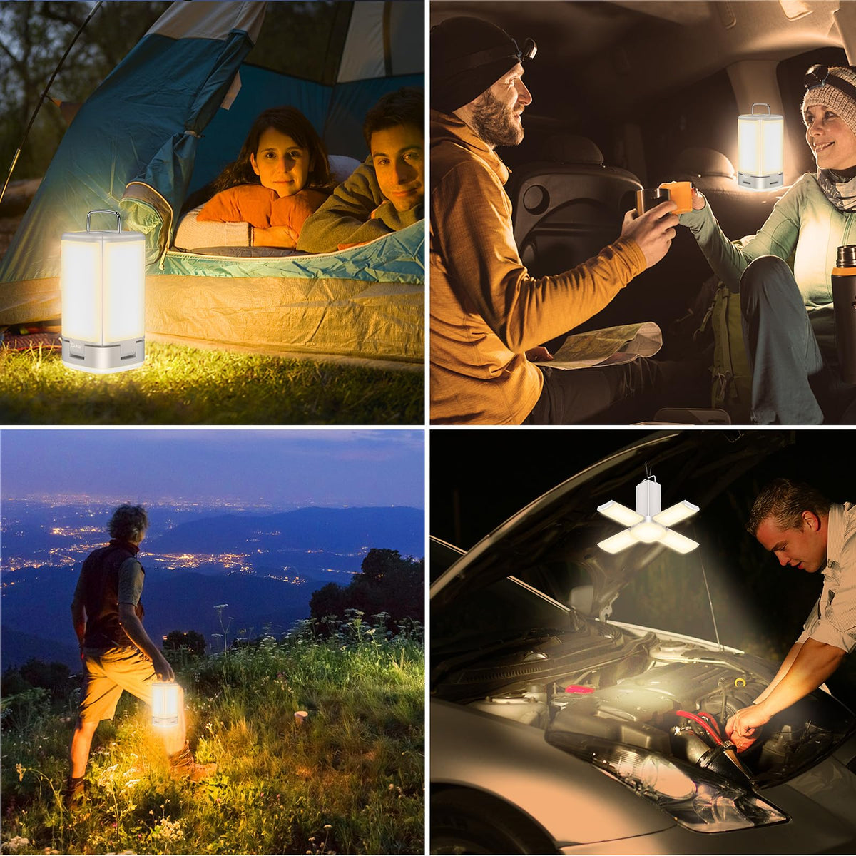 Blukar 116 LED Camping Lantern Rechargeable, 2000L Super Bright Camping Lights Lamp,7 Light Modes, 4800mAh Long Battery Life,90°Adjustable Outdoor Hanging Tent Accessories for Hiking Emergency Fishing 🍁 All In One Marketplace Canada