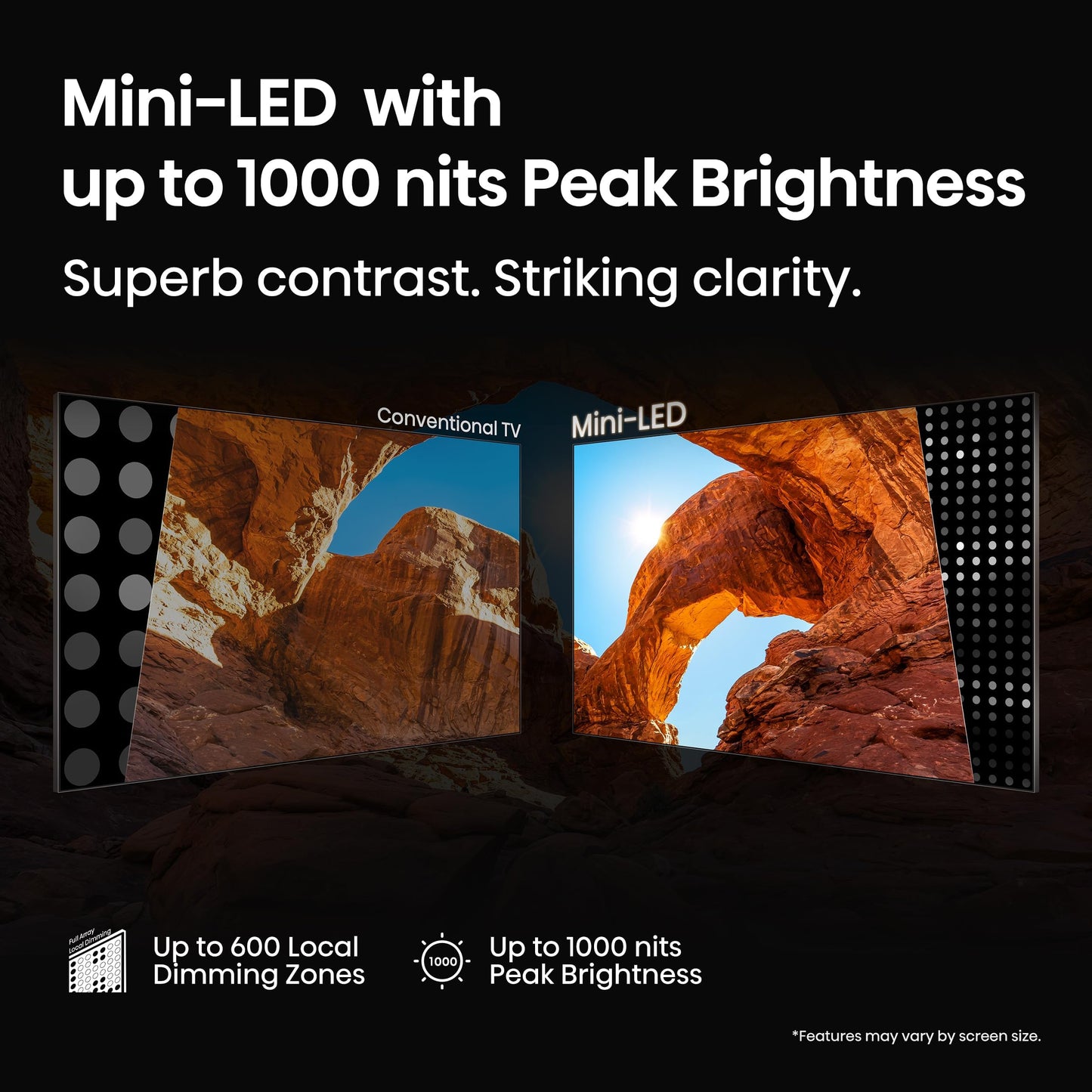 Hisense 55U68QF - 55" 4K UHD Best Value Mini-LED Smart Gaming Fire TV, QLED, Native 144Hz, Motion Rate 480, Dolby Vision IQ, Dolby Atmos, Game Mode Pro, Alexa Built in (2025 Model) 🍁 All In One Marketplace Canada