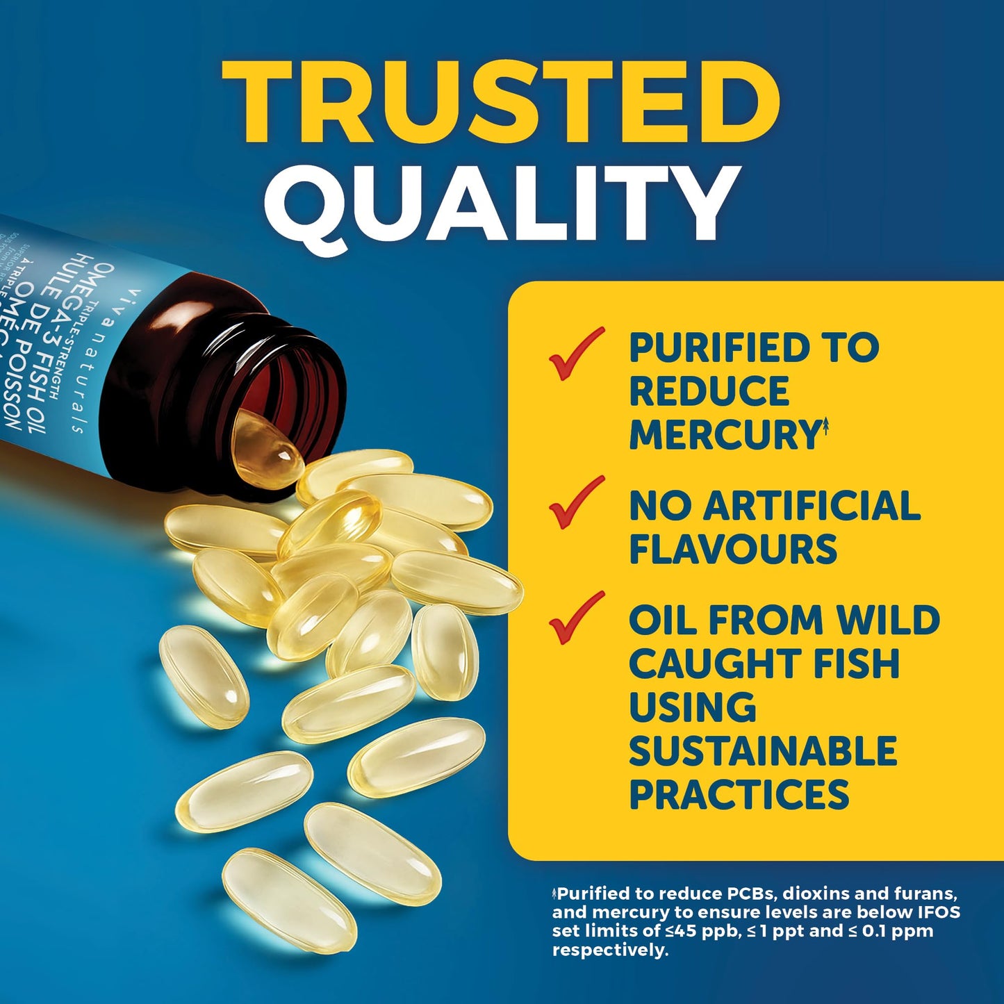Omega 3 Fish Oil Supplements – 2500 mg High Potency Fish Oil with 1500 mg EPA & 570 mg DHA Omega 3 Fatty Acids in rTG Form for Better Absorption, No Fishy Aftertaste, IFOS Certified, 180 Softgels 🍁 All In One Marketplace Canada