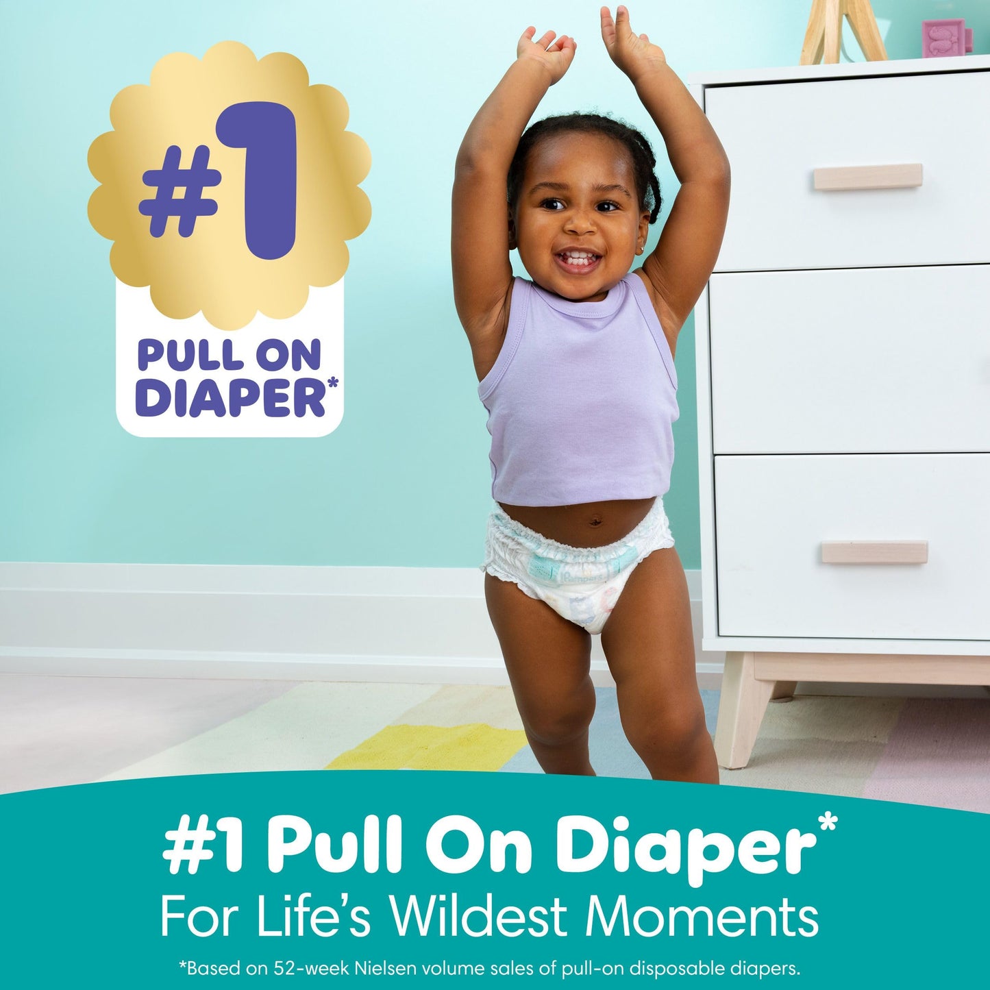 Pampers Diapers - Cruisers 360° - Size 5, up to 100% Leakproof Fit, Designed for Active Babies, Pull On Diaper, EZ Off Tabs Designed for Easy Changes, 1 Pack (Count of 96) 🍁 All In One Marketplace Canada