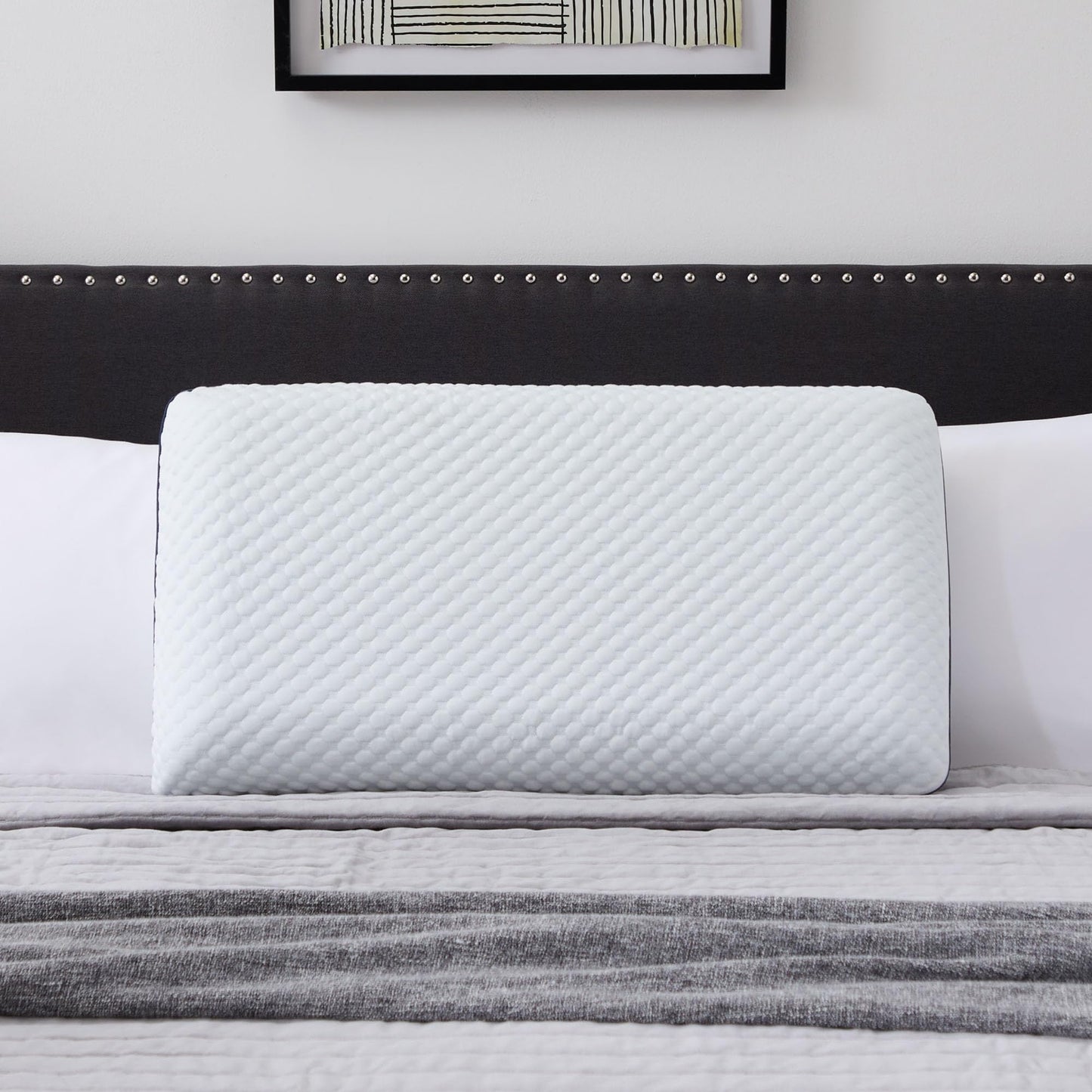 WEEKENDER Ventilated Gel Memory Foam Pillow - Washable Cover - Queen Size(Pack of 1), White 🍁 All In One Marketplace Canada