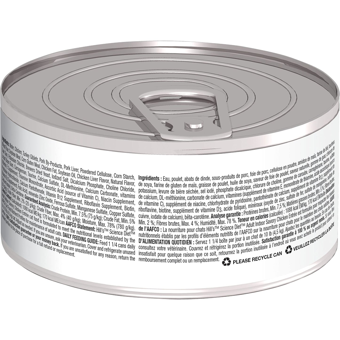 Hill's Science Diet Adult Indoor Canned Cat Food, Savory Chicken Entrée, 5.5 oz, 24 Pack Wet cat Food 🍁 All In One Marketplace Canada