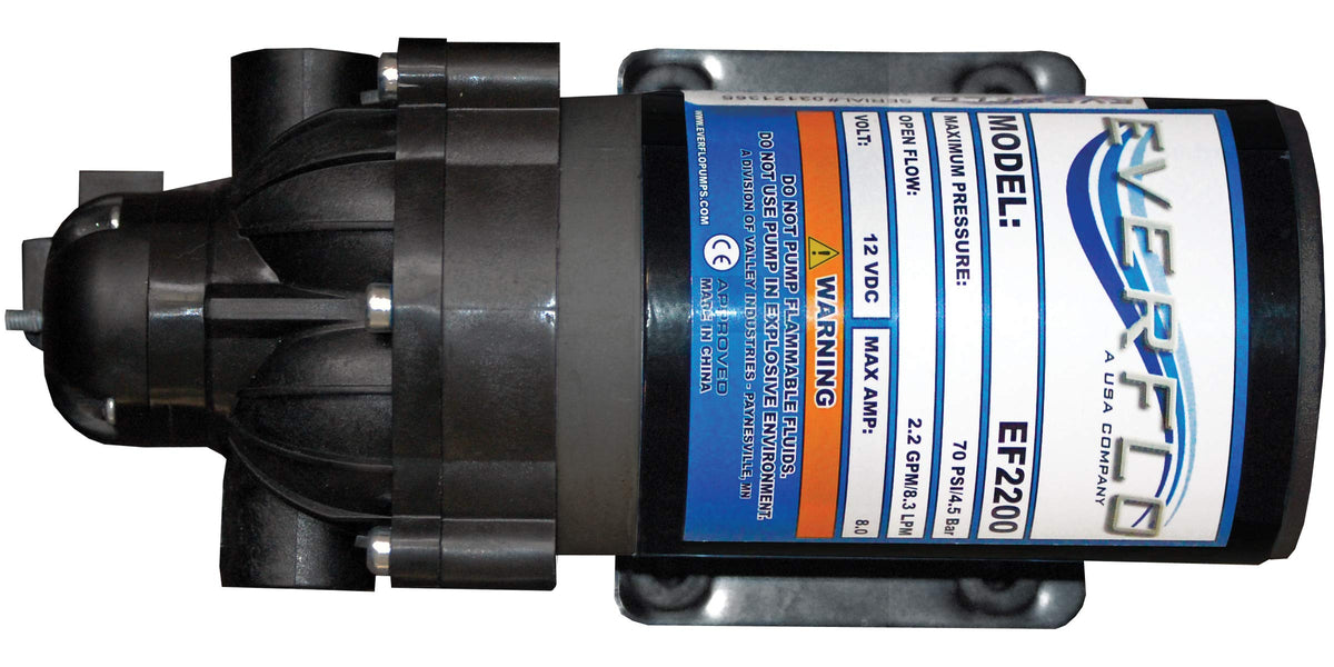 Everflo 12V On-Demand Diaphragm Sprayer Pump - 2.2GPM, 70 PSI, 3/8" FNPT Ports 🍁 All In One Marketplace Canada