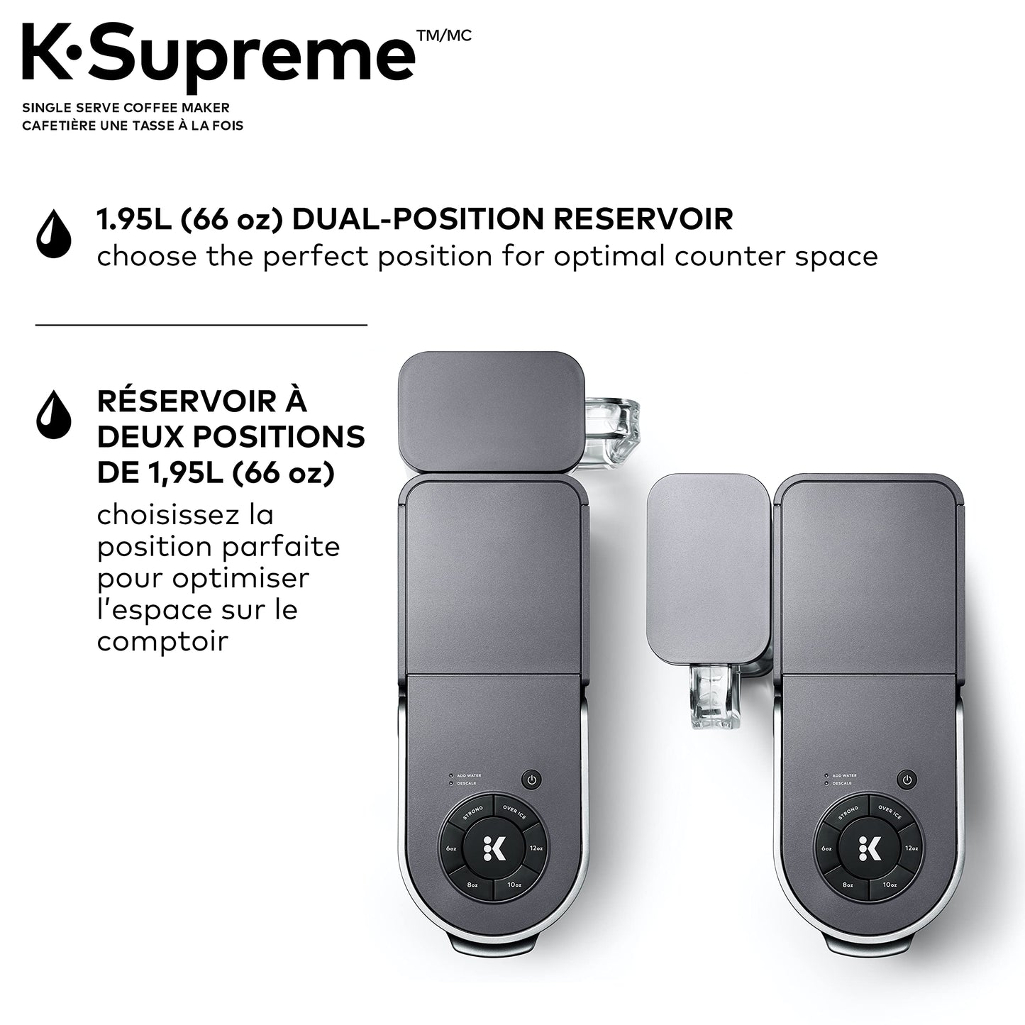 Keurig K-Supreme Single Serve K-Cup Pod Coffee Maker, With MultiStream Technology, Grey, 17.913in x 7.047in x 14.409in 🍁 All In One Marketplace Canada