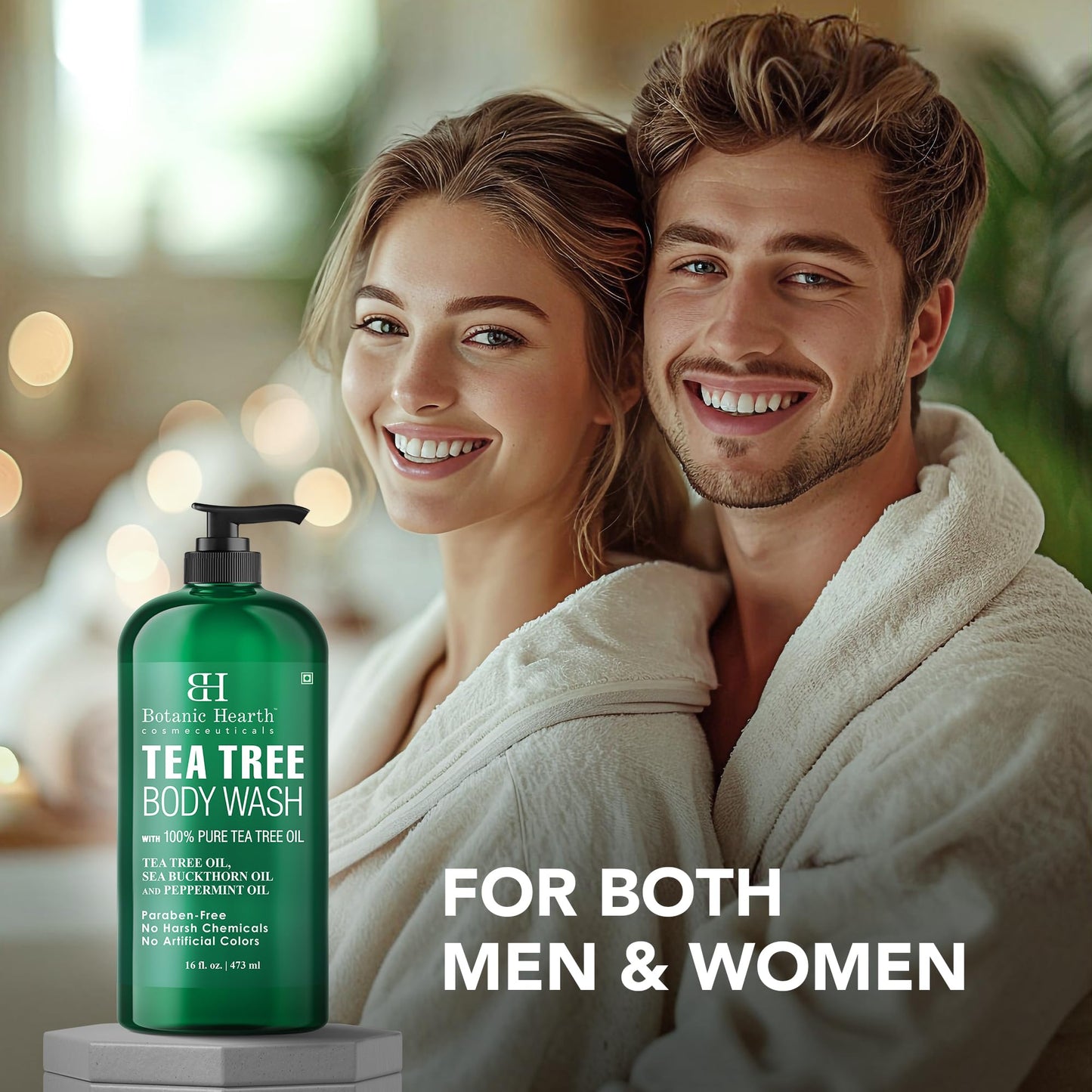 Botanic Hearth Tea Tree Body Wash | Shower Gel - 16 fl oz Helps Nail Conditions Athletes Foot Ringworms Jock Itch & Body Odor Soothes Itching & Promotes Healthy Skin and Feet Naturally Scented 🍁 All In One Marketplace Canada