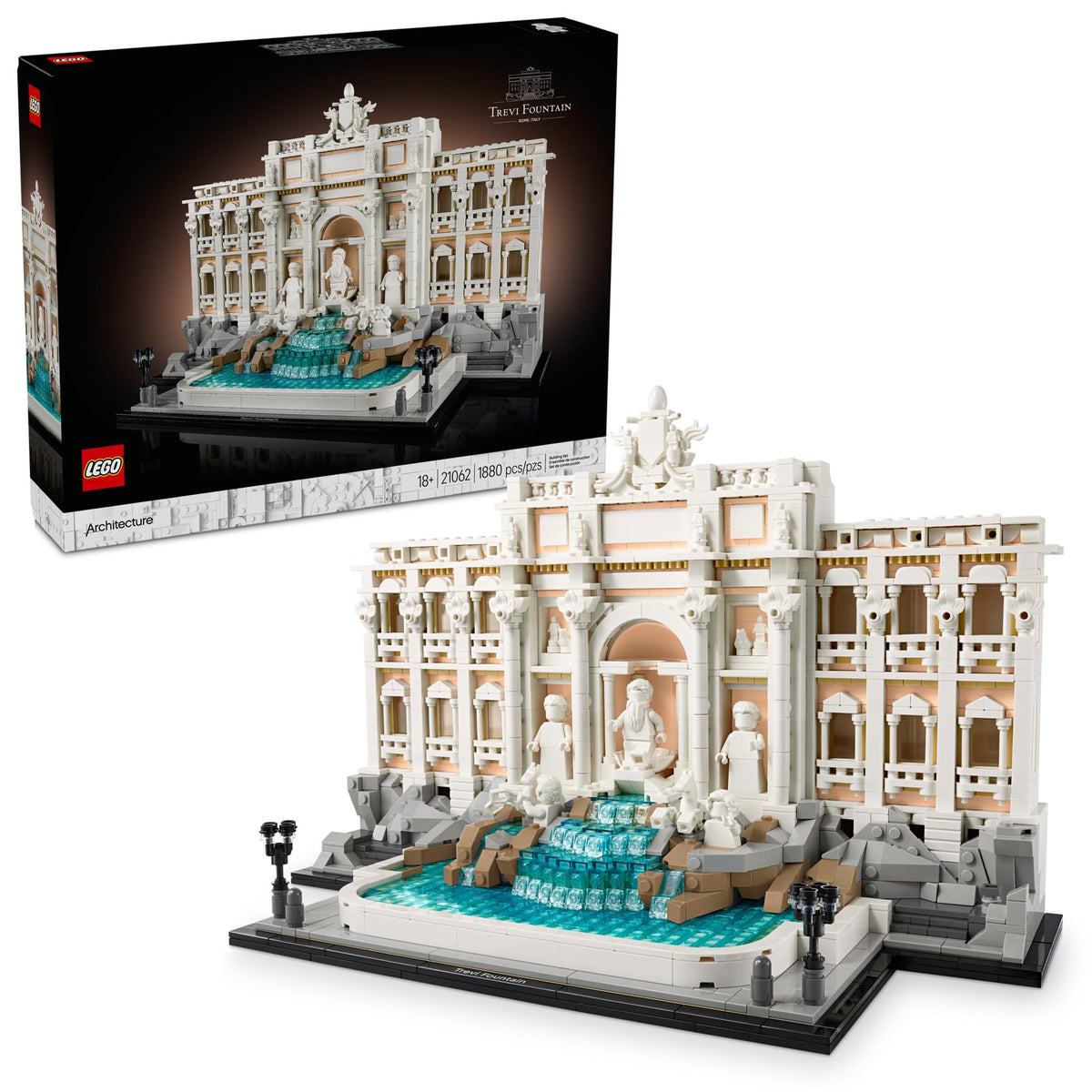 LEGO Architecture Trevi Fountain Building Set - Collectible 3D Puzzle of Italian Landmark Model for Display - DIY Arts and Craft for Adults - Gift for Wedding - 21062 🍁 All In One Marketplace Canada