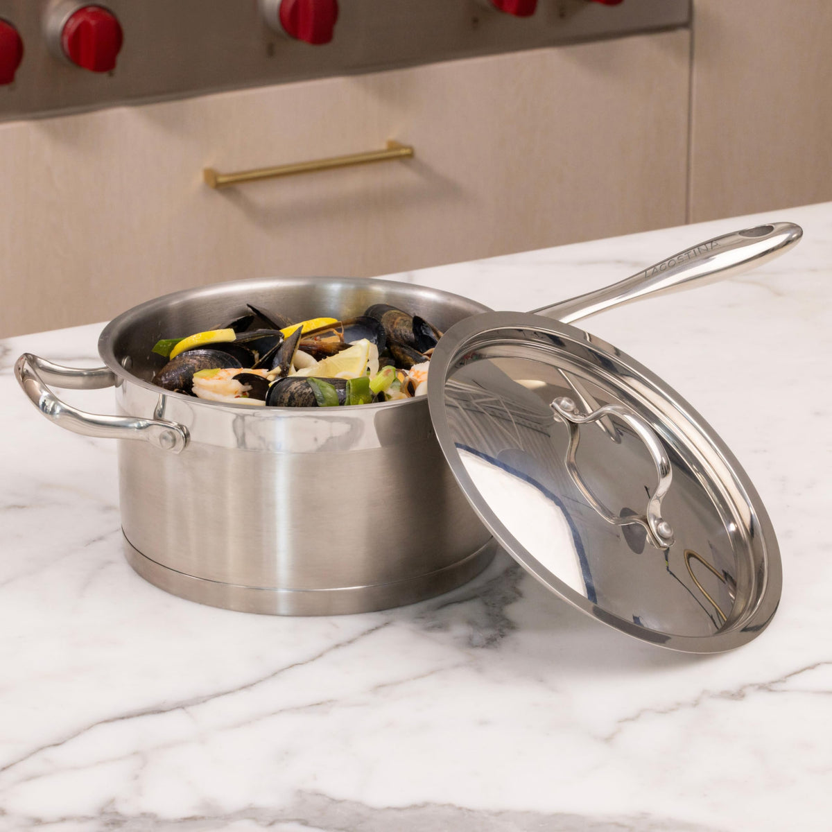 Lagostina Moderna 12-Piece Stainless Steel Cookware Set, Commercial Capsule Base, Induction Safe Pots and Pan Set Includes Saucepan, Casserole, Dutch Oven & Lids, Oven Safe up to 400°F / 204ºC 🍁 All In One Marketplace Canada