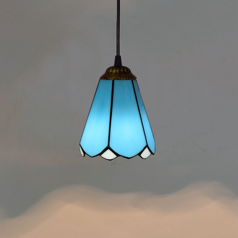 Retro Mediterranean Creative Stained Glass Chandelier