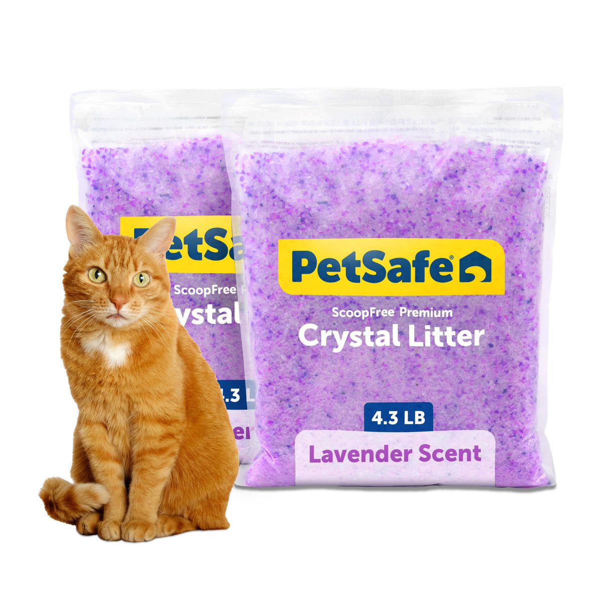 PetSafe ScoopFree Lavender Non-Clumping Crystal Cat Litter, Lightly Scented Litter – Superior Odor Control – Low Tracking for Less Mess – Lasts Up to 1 Month, 8.6 Lbs Total (2 Pack of 4.3 Lb Bags) 🍁 All In One Marketplace Canada