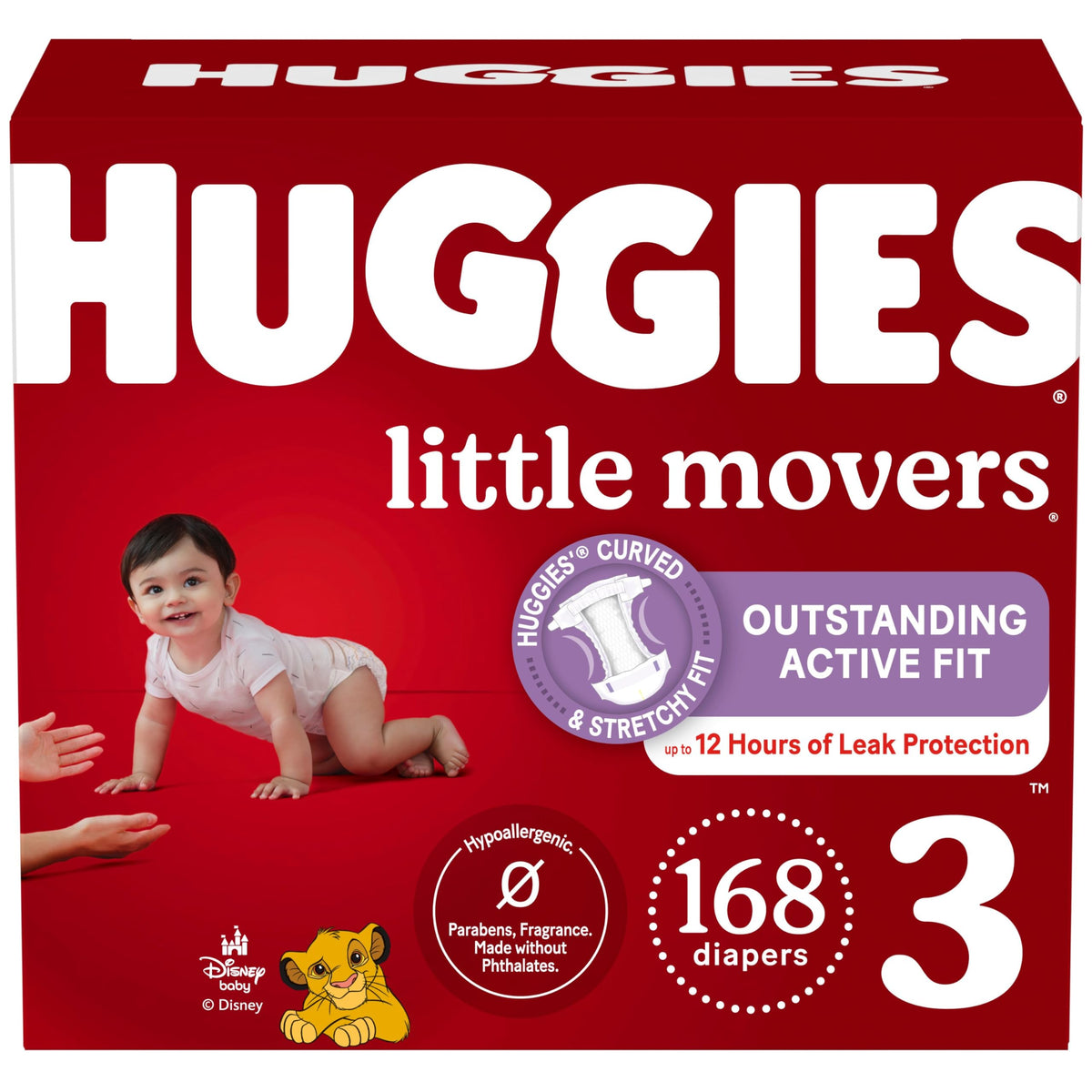 Huggies Size 3 Diapers, Little Movers Baby Diapers, Size 3 (16-28 lbs), 168 Count, Packaging May Vary 🍁 All In One Marketplace Canada