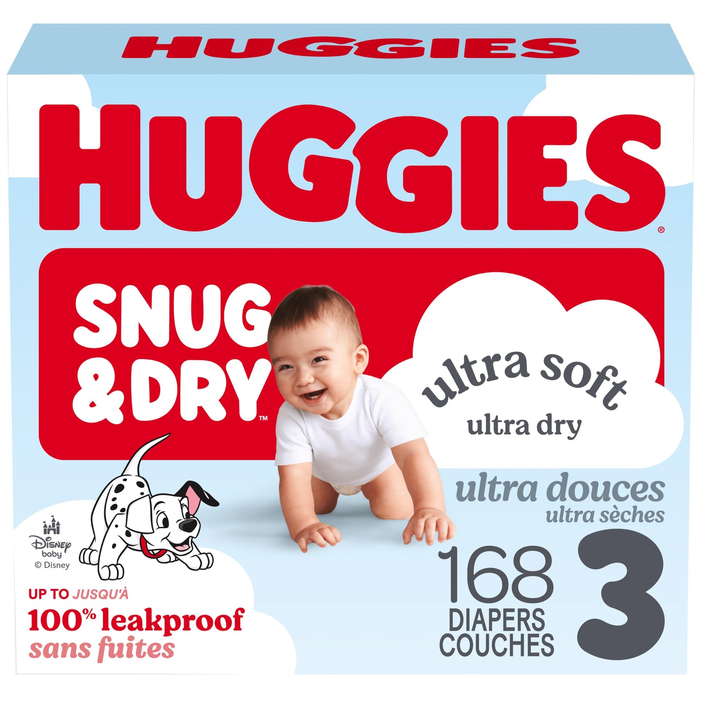 Huggies Size 3 Diapers, Snug & Dry Baby Diapers, Size 3 (16-26 lbs), 168 Count, Packaging May Vary 🍁 All In One Marketplace Canada