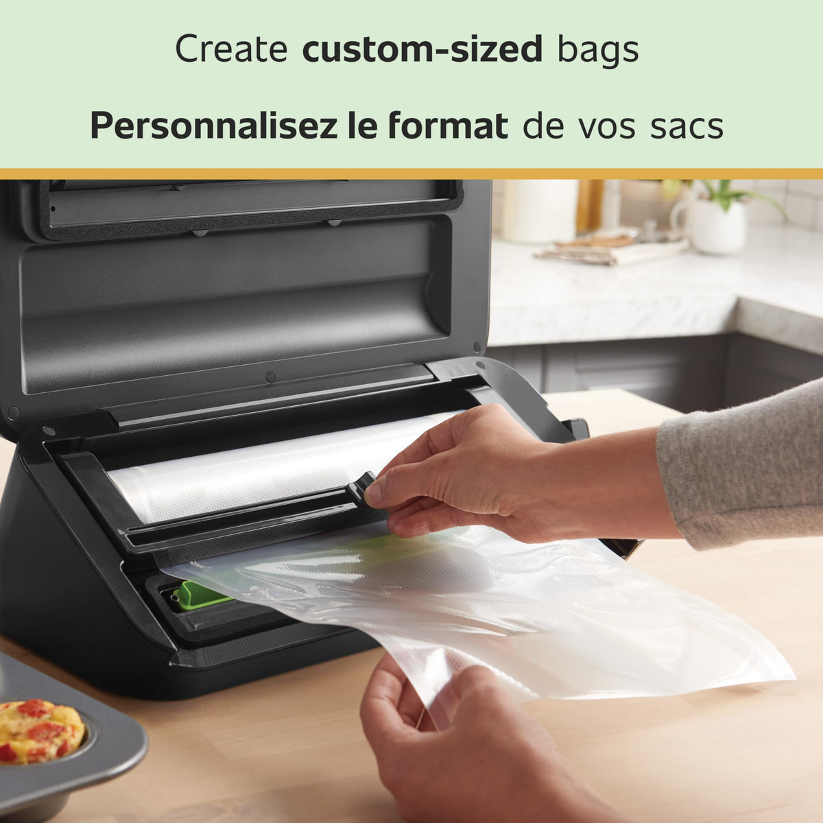 FoodSaver Vacuum Seal Rolls Variety Pack, Vacuum Sealer Rolls for Custom Length Airtight Food Storage Bags and Sous Vide, BPA-Free, 3 Rolls (11" x 16') and 2 Rolls (8" x 20') - 5 Total 🍁 All In One Marketplace Canada