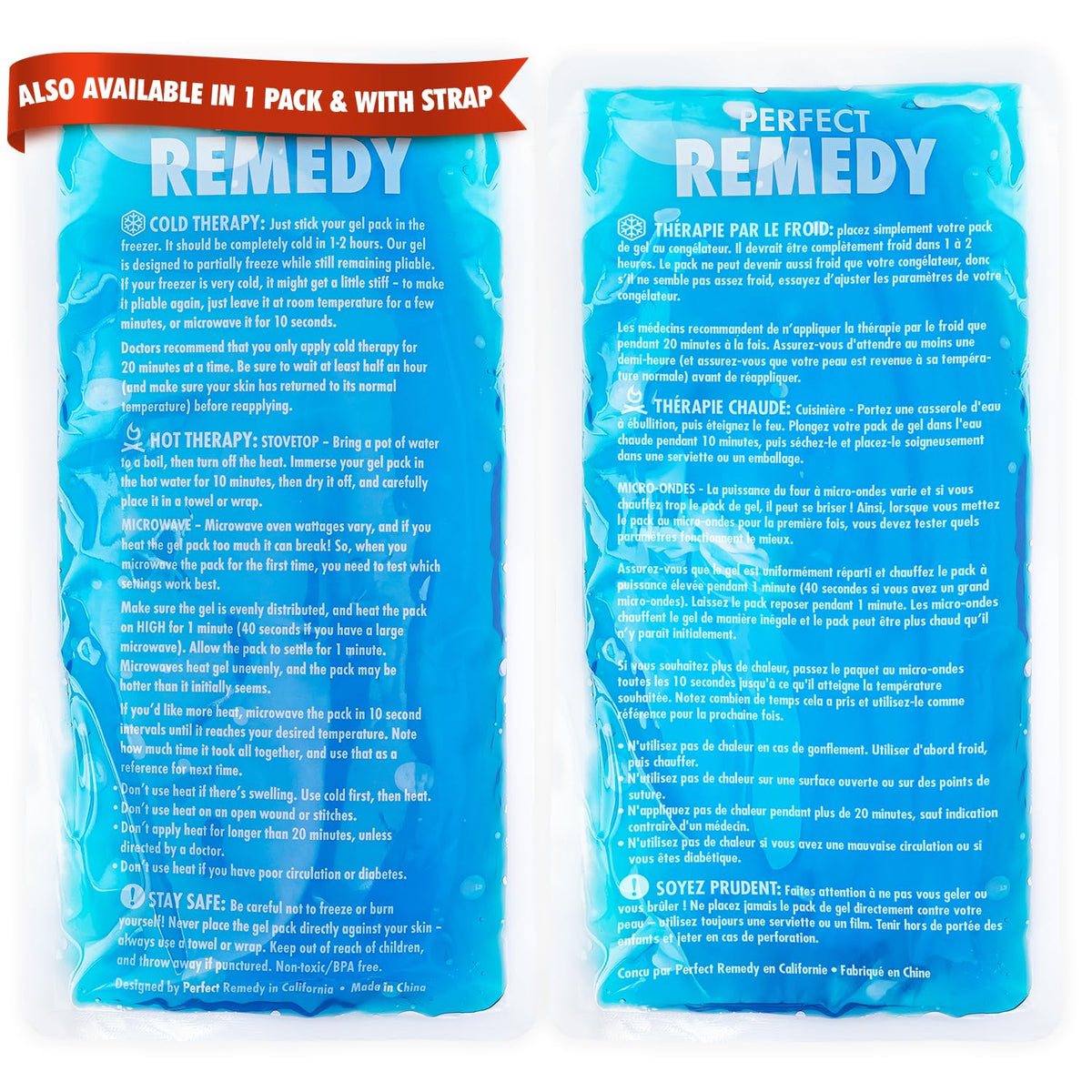 2 Pack Gel Ice Packs for Injuries, Reusable Gel Ice Packs for Muscle Pain, Cold & Hot Pack, Ice Pack for Knee & Back/Neck Ice Pack, Hot Water Bottles Alternative(Blue, Regular) 🍁 All In One Marketplace Canada