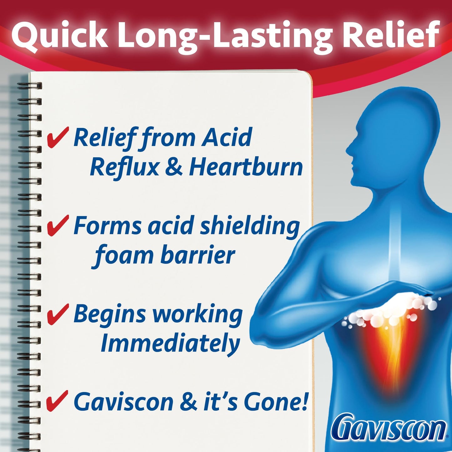 Gaviscon Extra Strength Tablets - 60 Count - Chewable Foaming Antacid Tablets for Day and Night Heartburn Relief, Acid Reflux and GERD Relief, Fruit Blend - Free of Aluminum, Lactose and Gluten 🍁 All In One Marketplace Canada