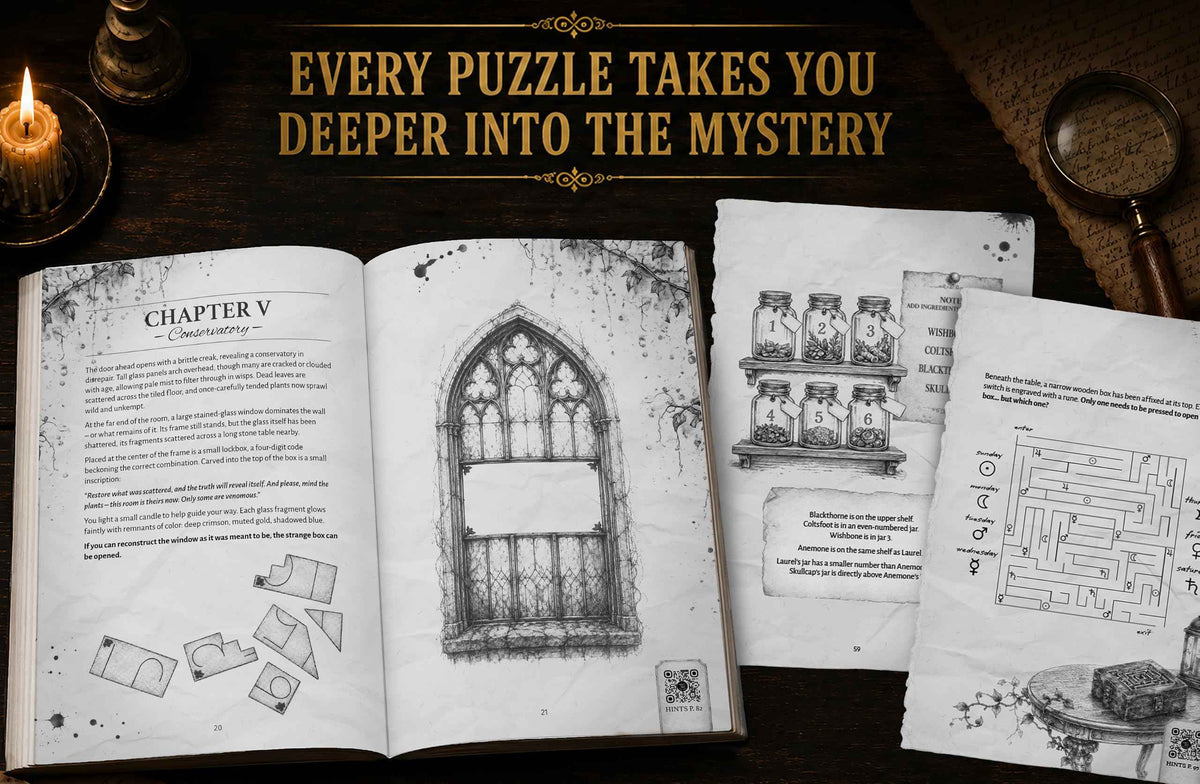 Murder at Vex Manor - The Halloween Escape Room Mystery: Solve the Puzzles, Catch the Killer and Escape the Haunted Manor!