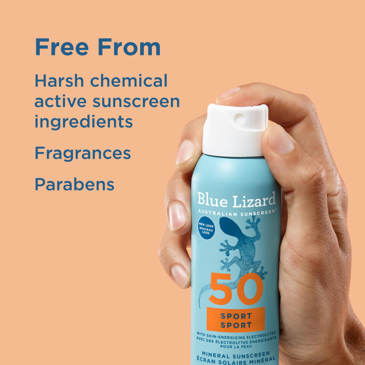 Blue Lizard Sport Mineral SPF 50 Spray, Broad-Spectrum UVA/UVB Protection, Water-Resistant, Zinc Oxide Formula, Vegan, 142 g 🍁 All In One Marketplace Canada