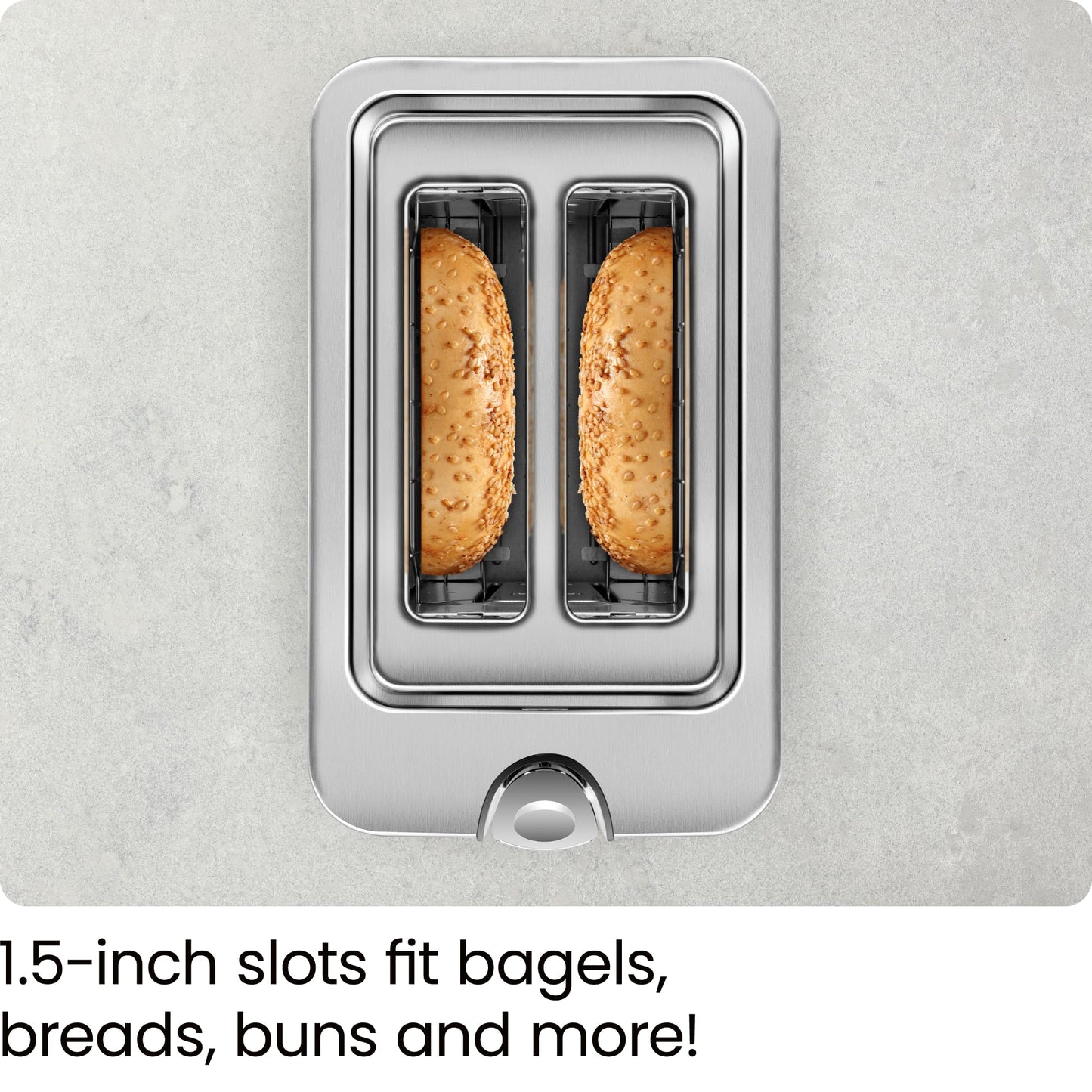 Chefman 2-Slice Pop-Up Stainless Steel Toaster w/ 7 Shade Settings, Extra Wide Slots for Toasting Bagels, Defrost/Reheat/Cancel Functions, Removable Crumb Tray, 850W, 120V, Silver 🍁 All In One Marketplace Canada