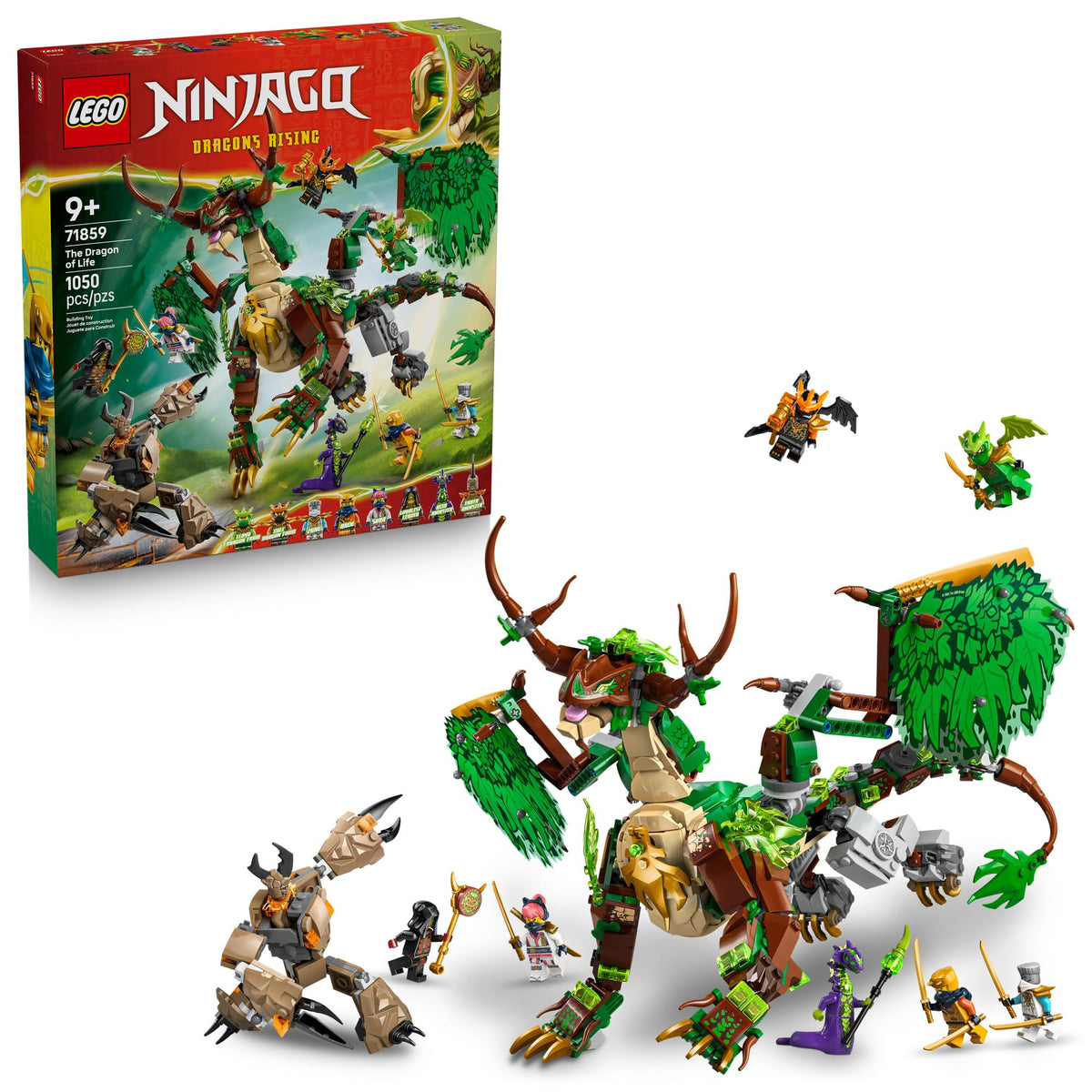 LEGO NINJAGO The Dragon of Life Building Toy for Boys & Girls - Poseable Dragon Toy Figure & Playset for Kids, Ages 9+ - W/Mini Mech & 8 Minifigures for Pretend Play - Gift Idea for Birthdays - 71859 🍁 All In One Marketplace Canada