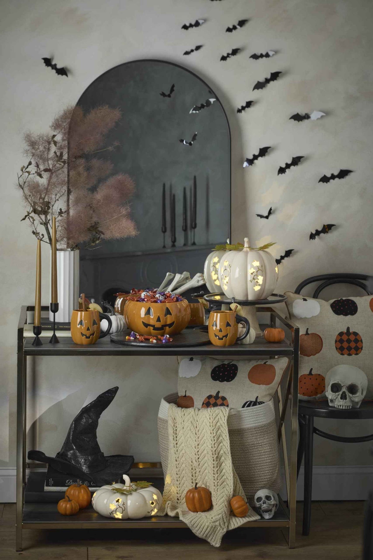 Lenox 883397 Lighted Pumpkin Medium Centerpiece, Halloween