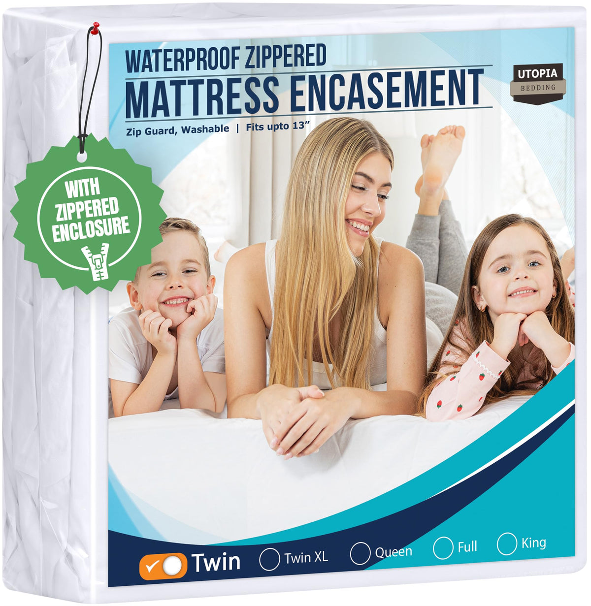 Utopia Bedding Zippered Mattress Encasement Twin - 100% Waterproof and Bed Bug Proof Mattress Protector - Absorbent, Six-Sided Mattress Cover 🍁 All In One Marketplace Canada