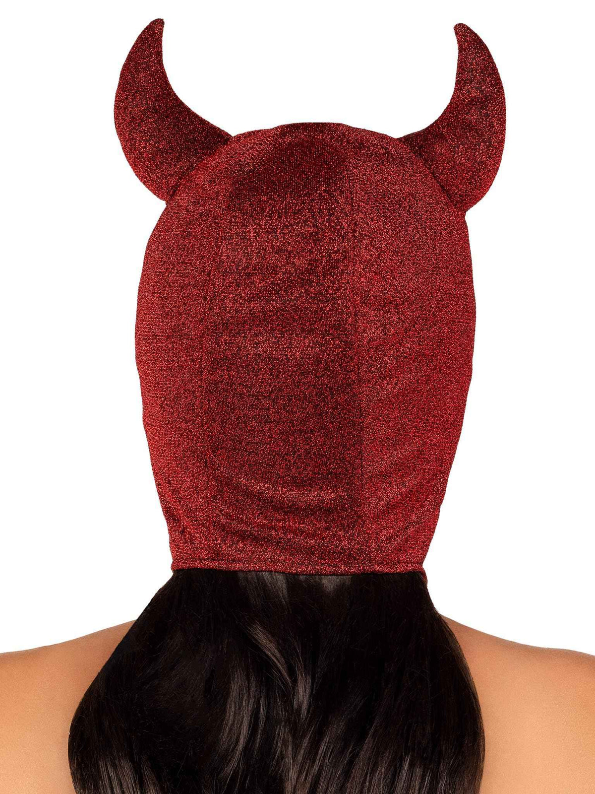 Leg Avenue Women’s Glitter Shimmer Vintage Devil Bonnet, Halloween Costume, RED, O/S, Red, One Size