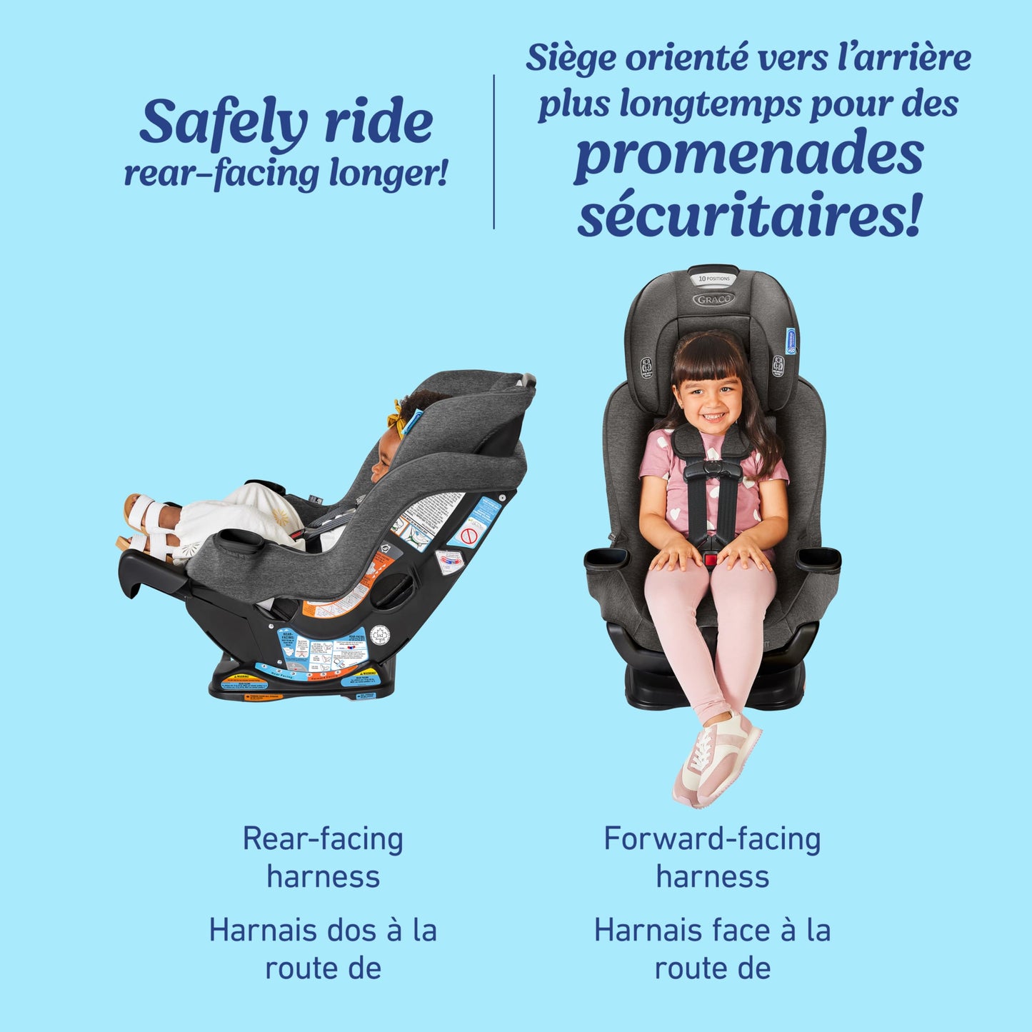 Graco Extend2Fit Convertible Car Seat, 2-in-1 Forward & Rear-Facing Baby Car Seat, 1.8-30 kg (4-65 lb), Talia 🍁 All In One Marketplace Canada