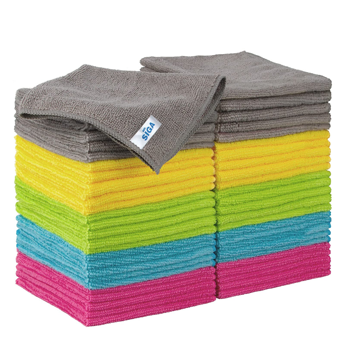 MR.SIGA Microfiber Cleaning Cloth, All-Purpose Cleaning Towels, Pack of 50, Size 11.8 x 11.8 in 🍁 All In One Marketplace Canada
