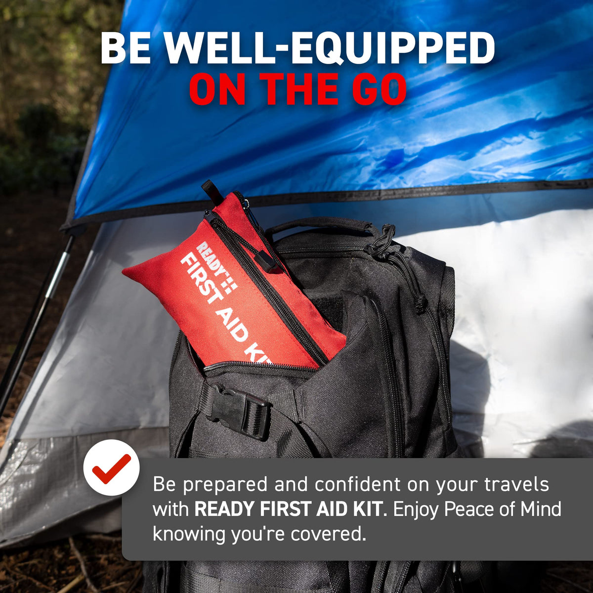 Ready First Aid 107 Piece First Aid Kit - Camping, First Aid Kit, Camping Essentials, Hiking, Home Essentials, Car Emergency Kit, Hiking Gear, First Aid Kit Travel, Car Essentials, Survival Stuff 🍁 All In One Marketplace Canada