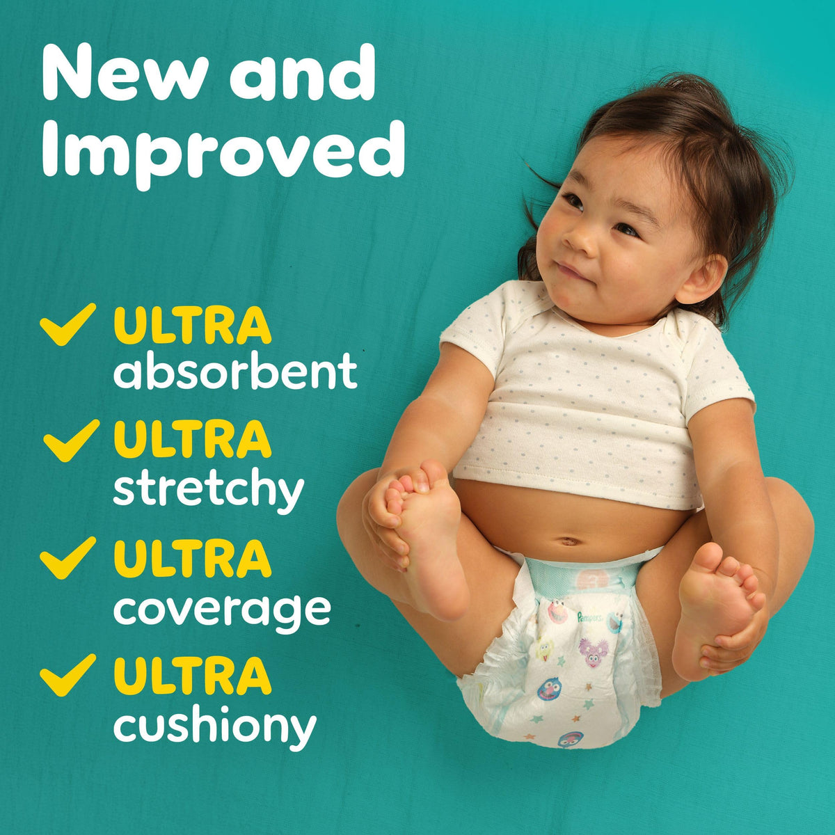 Couches Pampers Baby-Dry Ultra, couches jetables absorbantes, taille 7 (19 kg et plus [41 lb et plus]), 105 couches 🍁 All In One Marketplace Canada