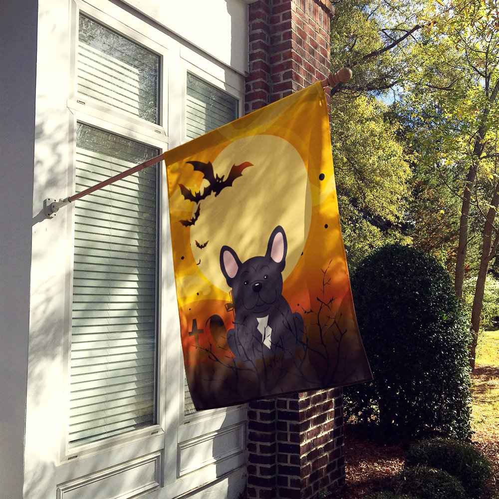 Caroline's Treasures BB4275CHF Halloween French Bulldog Brindle Canvas House Size Flag, Large, Multicolor